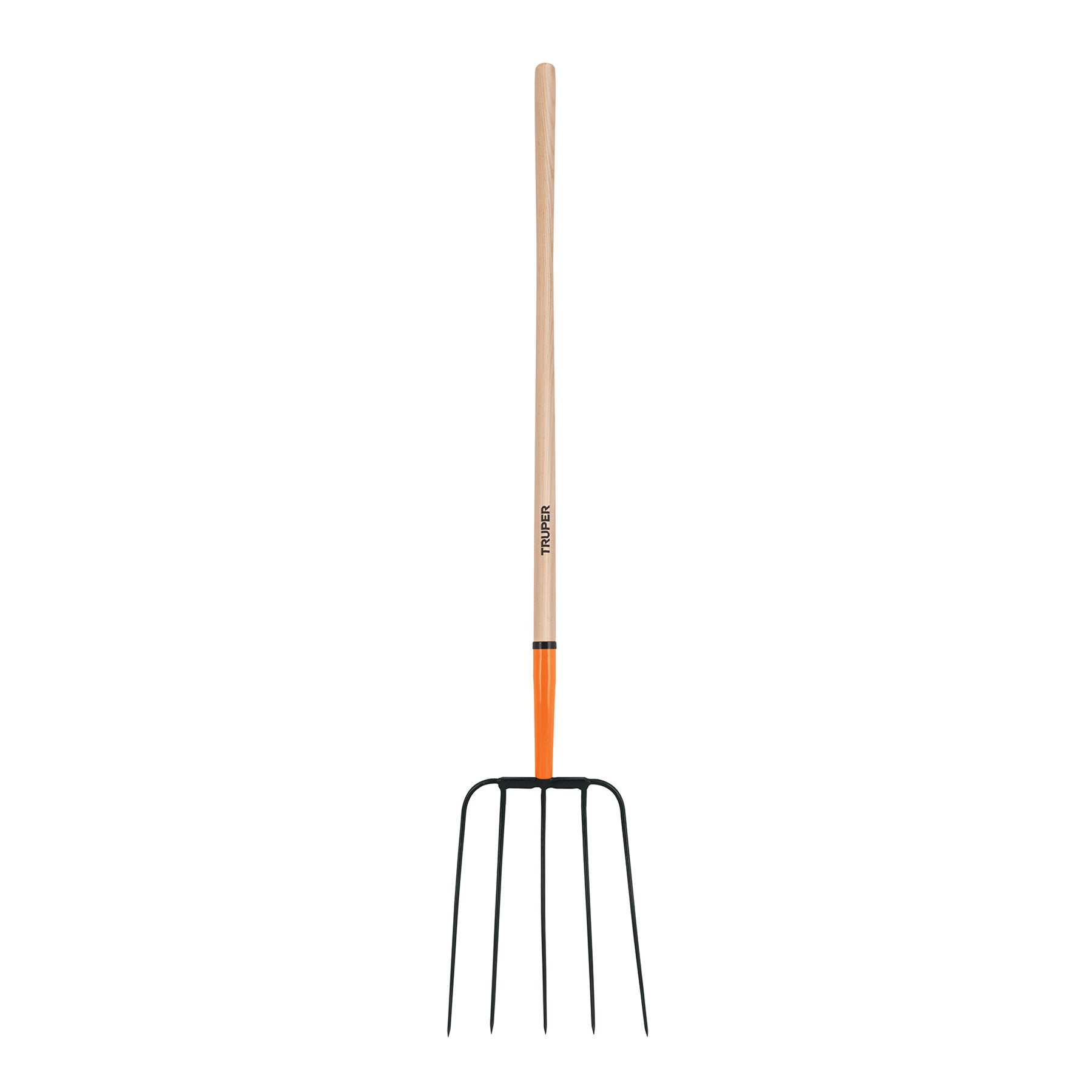 Bieldo para paja, 5 dientes, mango largo 48", cab/grande Truper