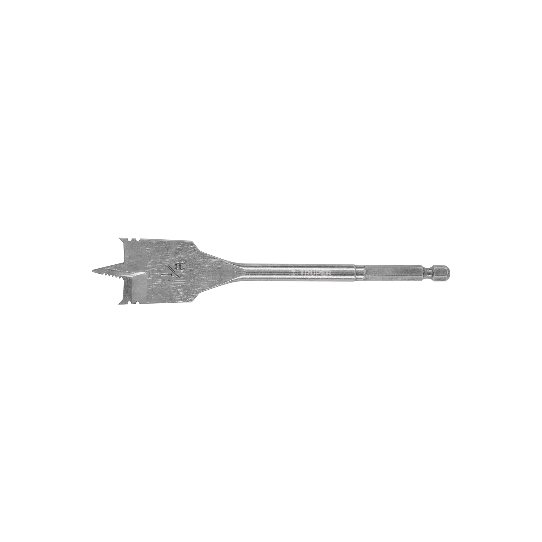 Broca plana de manita 1-1/8" para madera, Truper