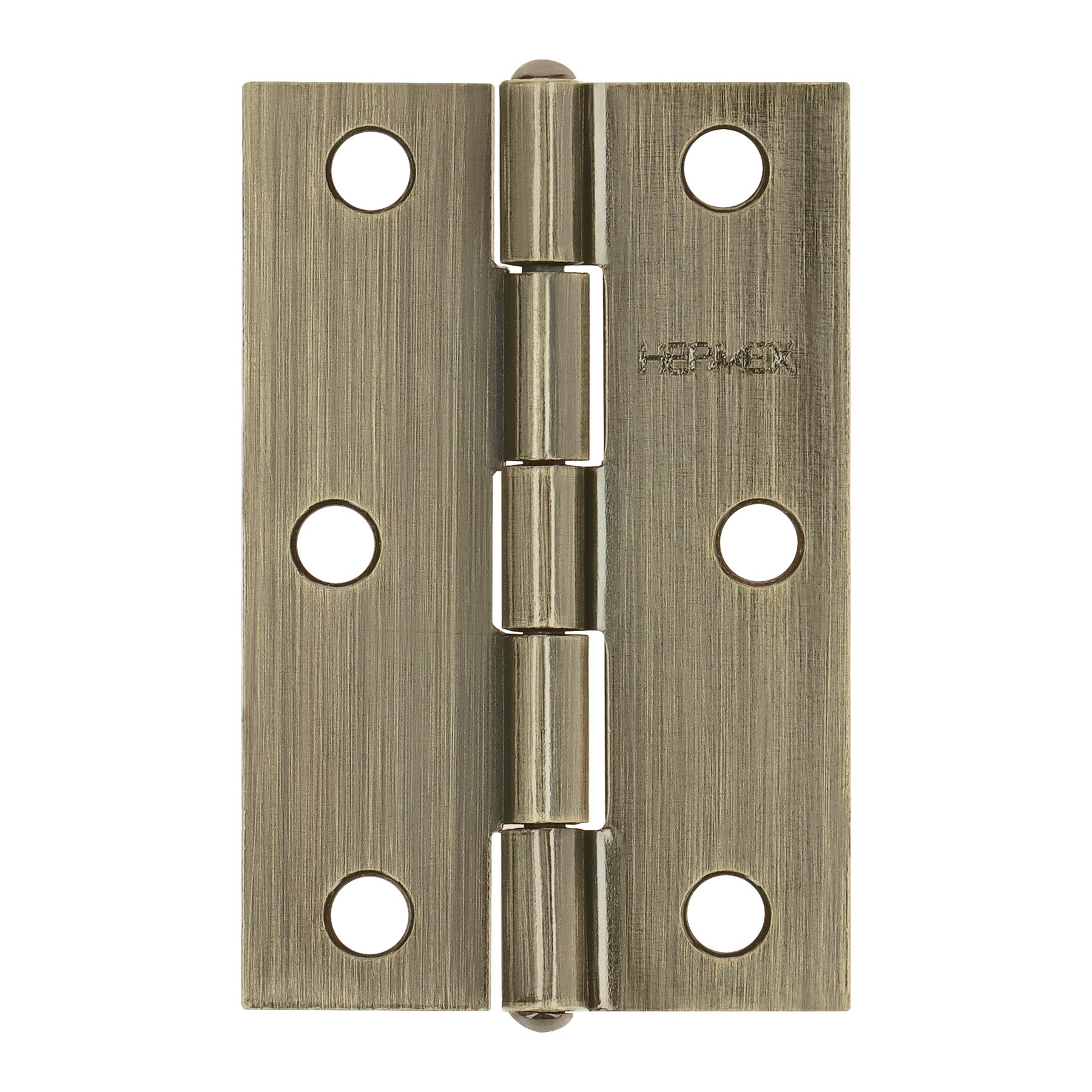 Bisagra rectangular 2-1/2" latón antiguo, Hermex, BR-252, 46912