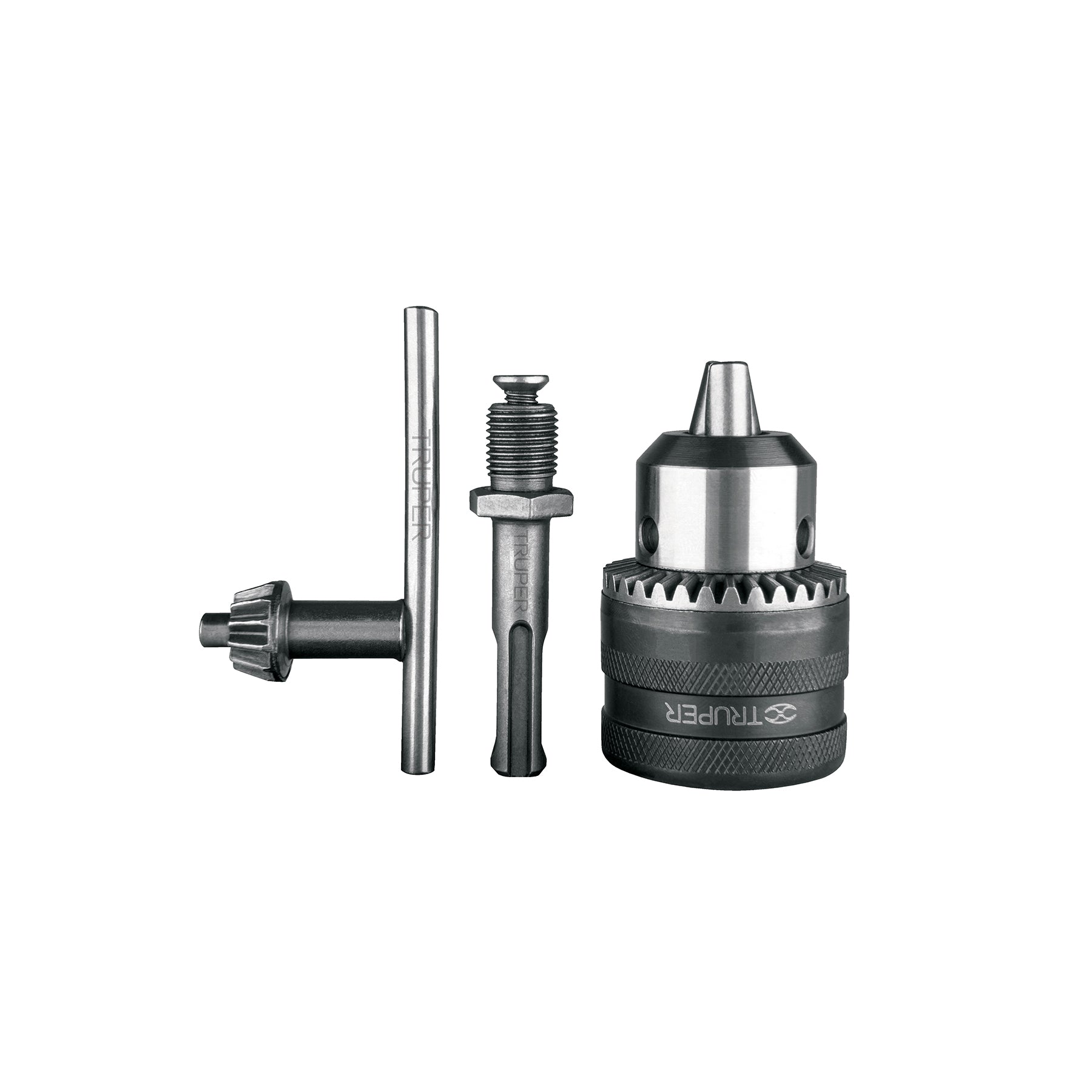 Broquero de 1/2" con llave y adaptador SDS Plus para rotomartillo
