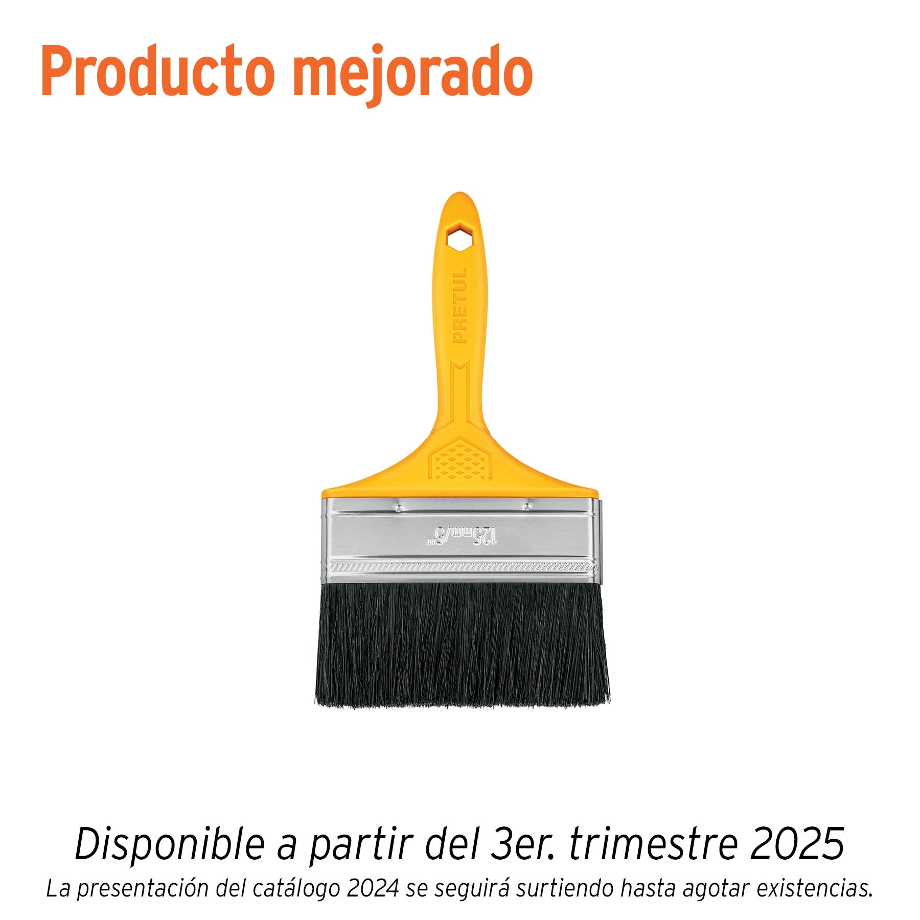 Brocha uso general de 5" con mango de plástico, Pretul