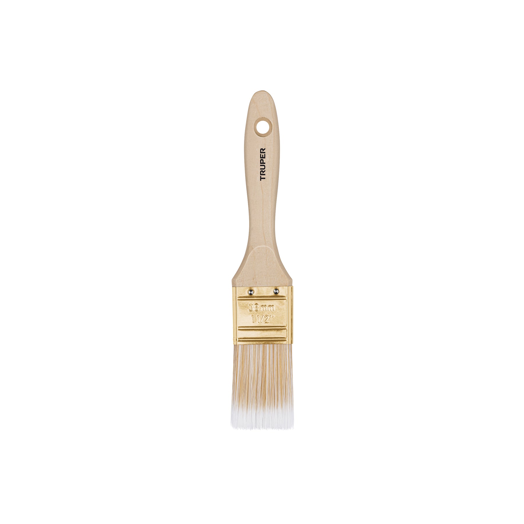 Brocha cerdas sintéticas 1-1/2" corte recto, mango de madera