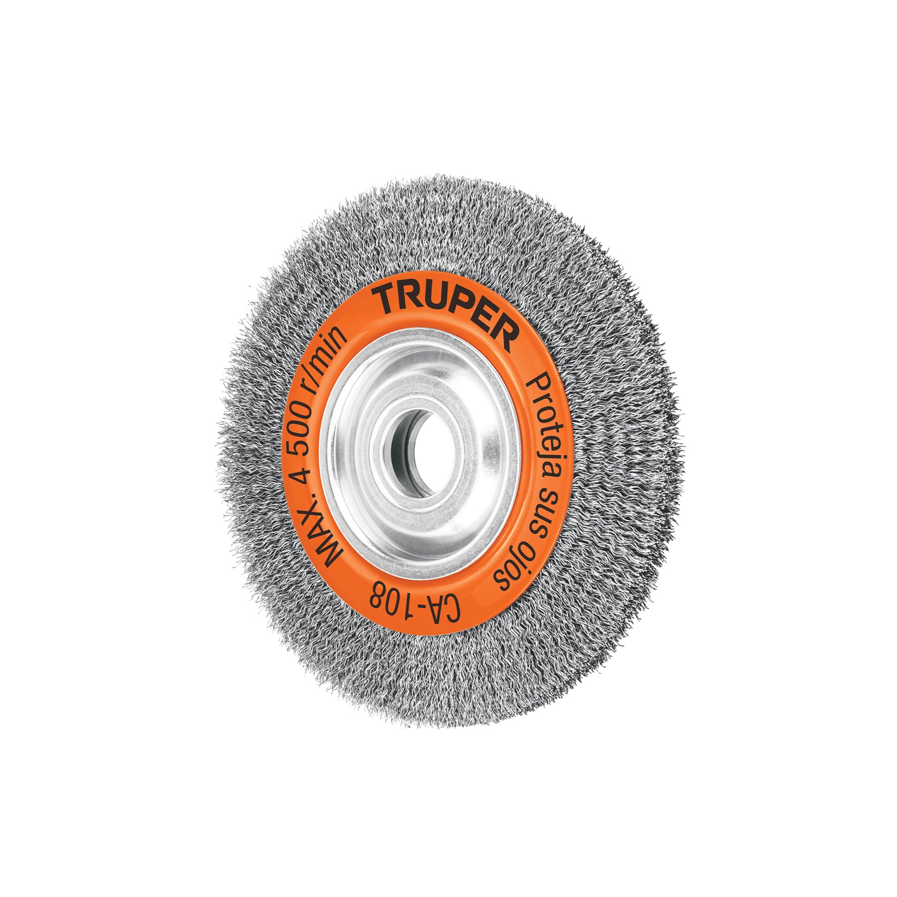 Carda alambre ondulado 8" x 7/8" para esmeril, Truper