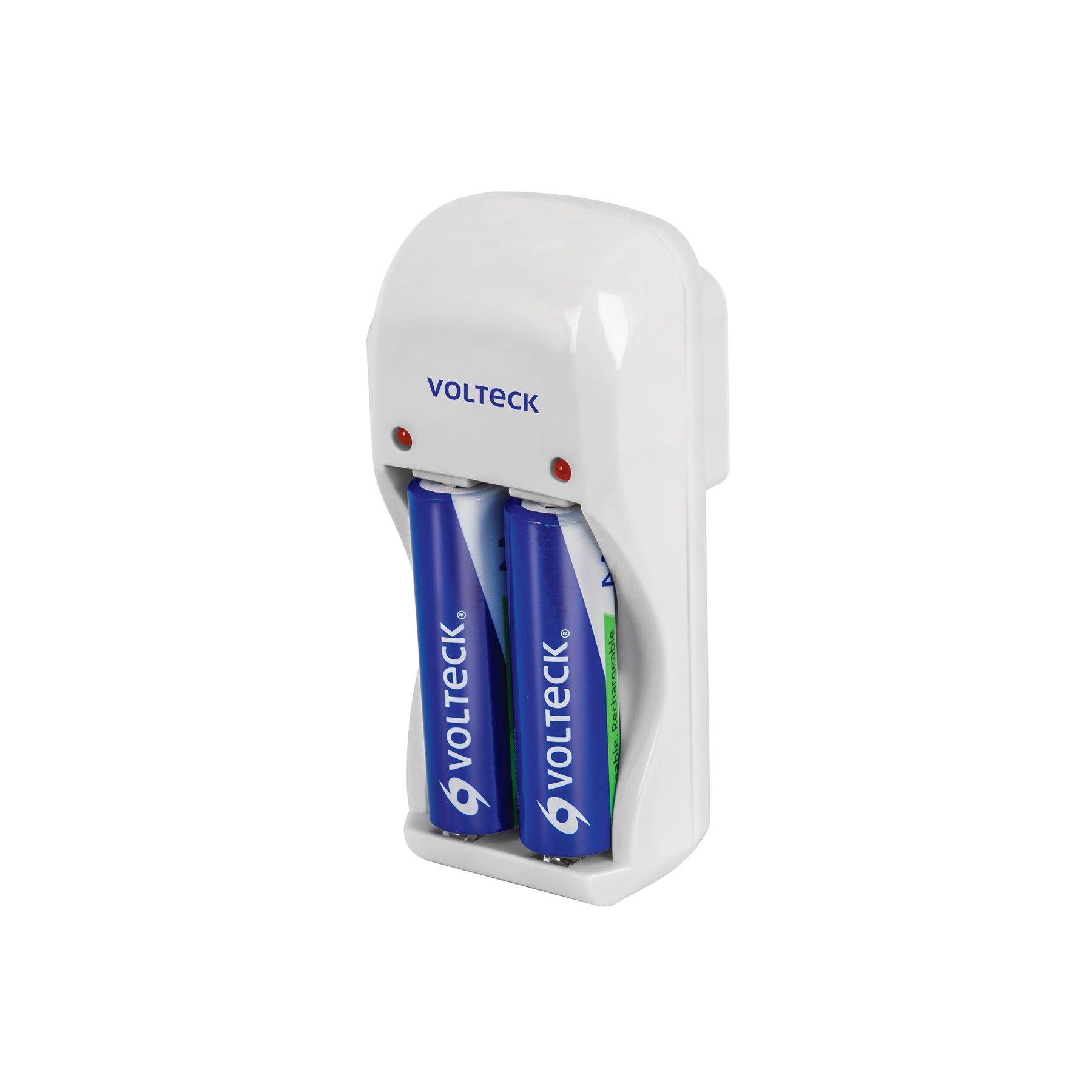 Cargador de pilas, AA, AAA y 9V, incluye 2 pilas AA, Volteck, CA-RE-8, 46044