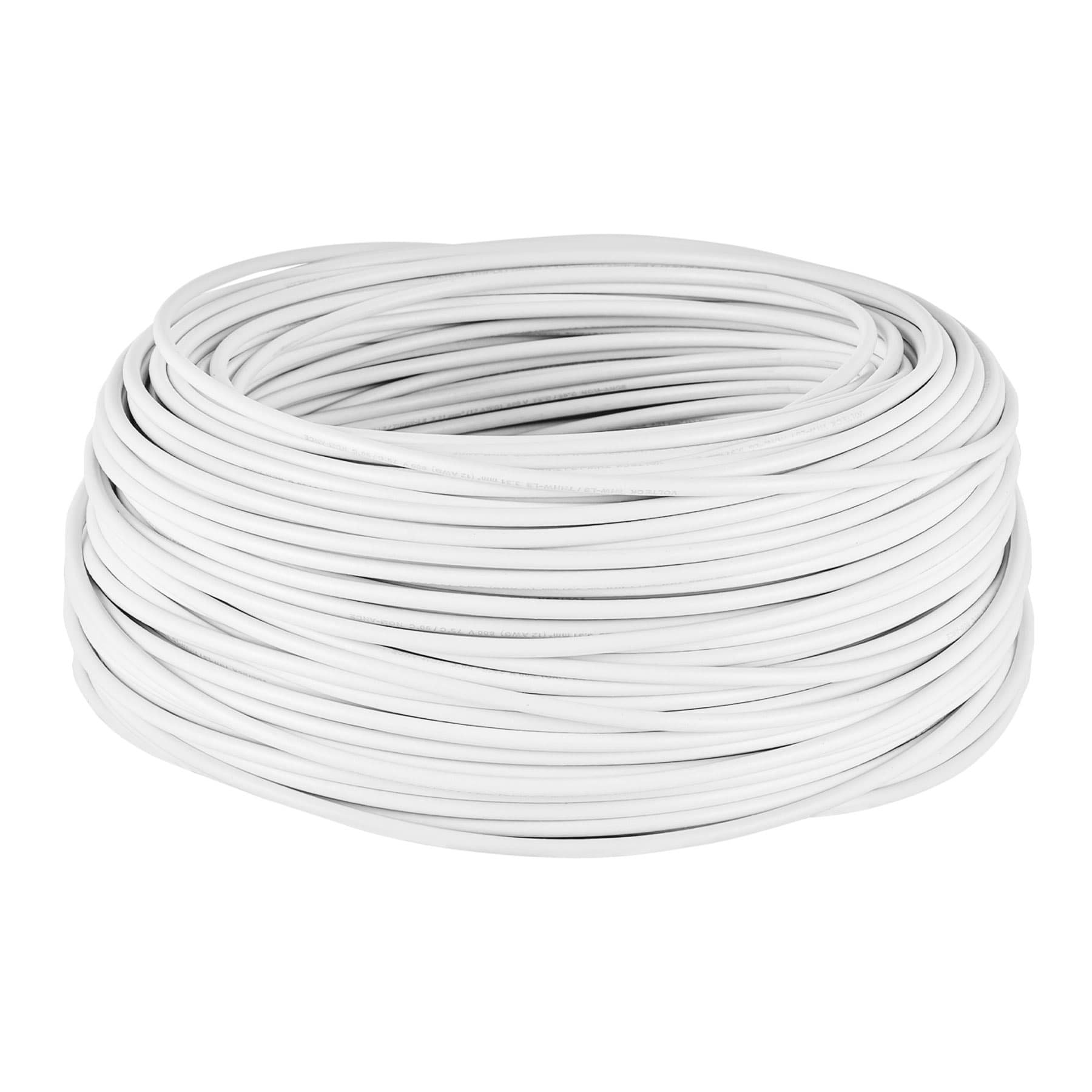 Rollo de 100 m de cable THHW-LS 12 AWG blanco, Volteck, CAB-12B, 46056