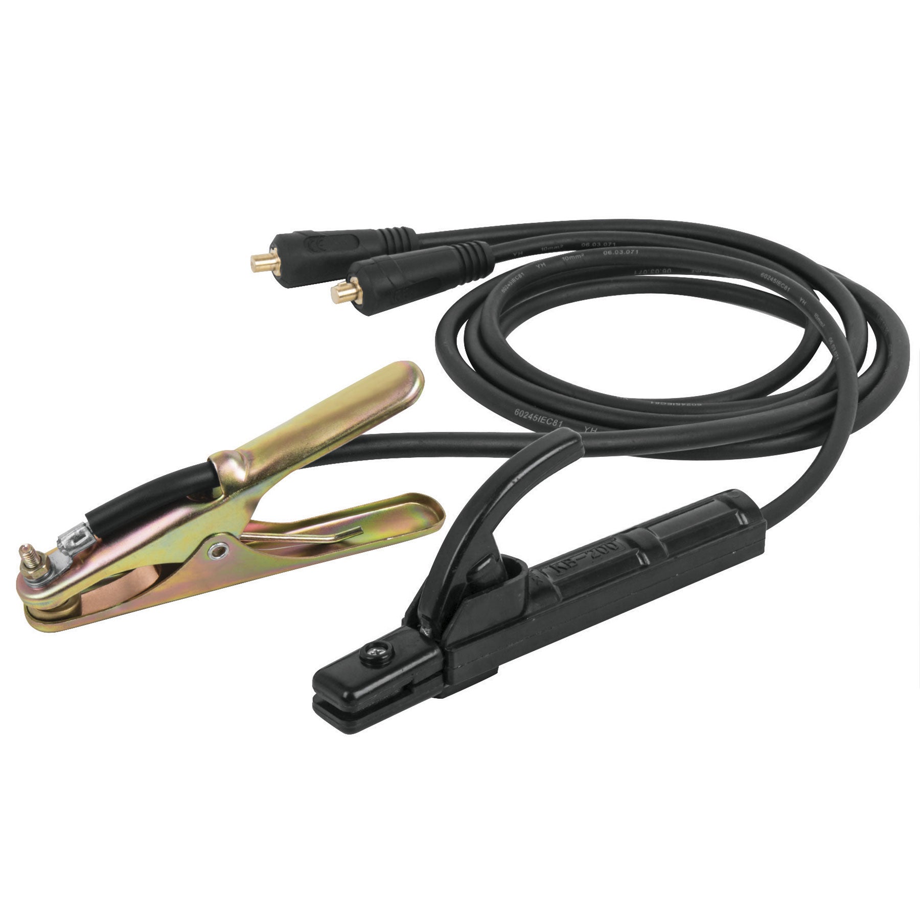 Cables con portaelectrodo y pinza a tierra para inversoras