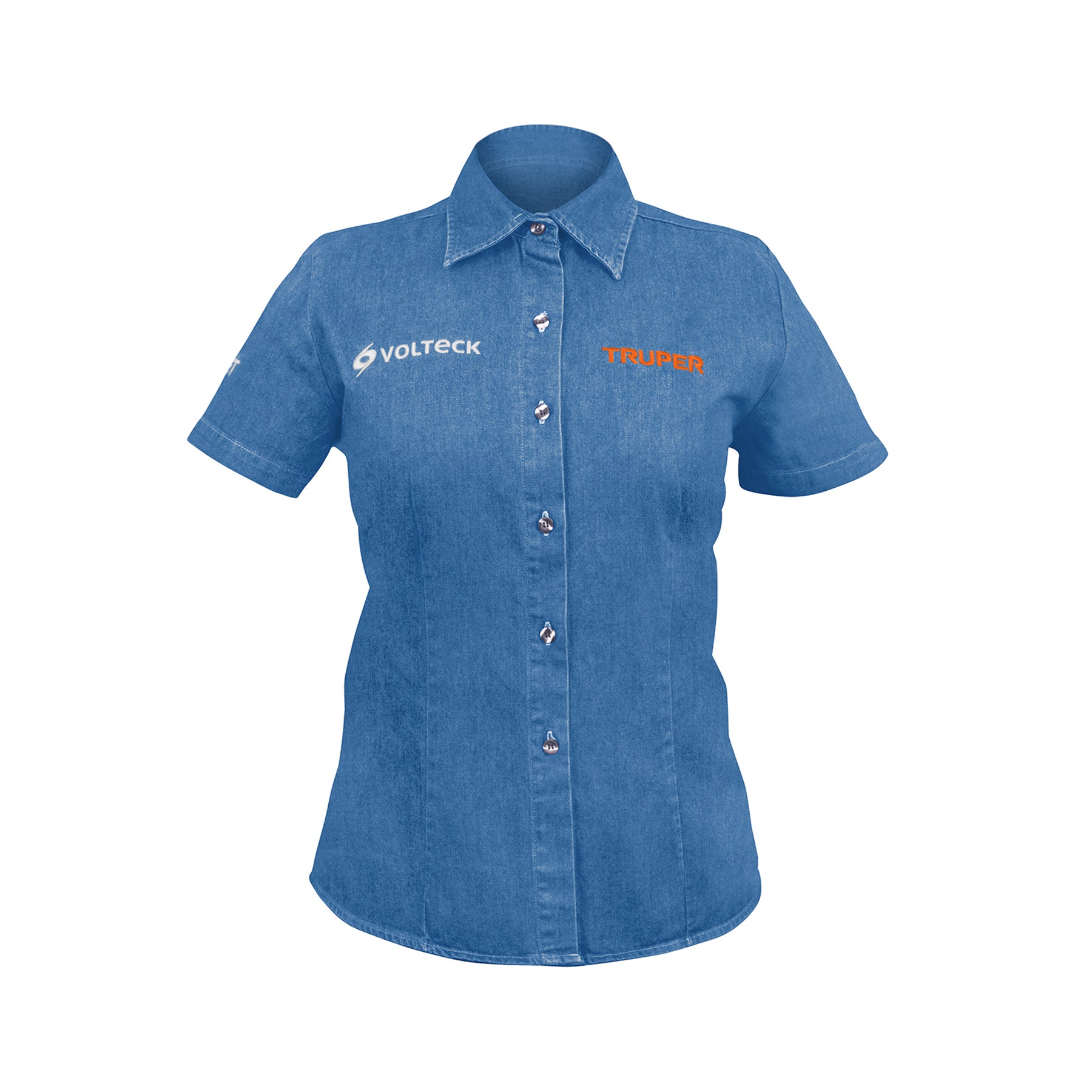 Camisa de mezclilla manga corta para mujer, CH, Truper