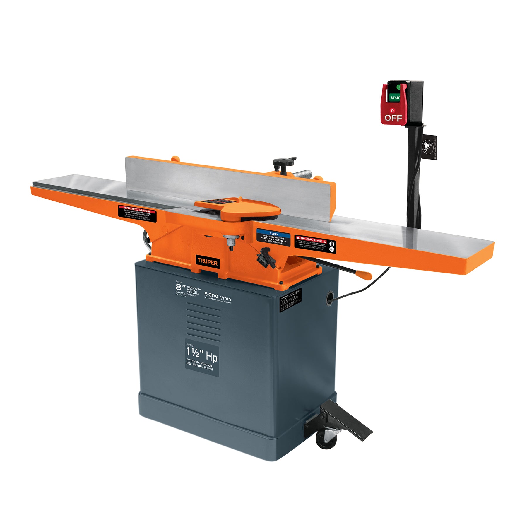 Canteadora de piso 8", 1-1/2 HP (1120 W), Truper