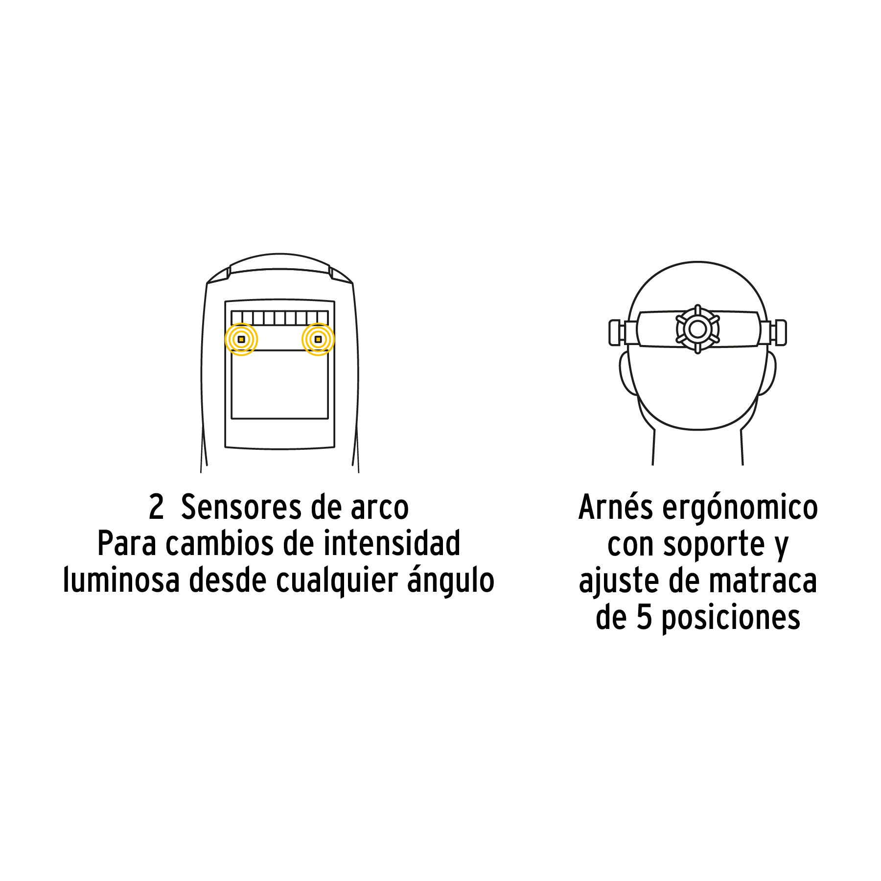 Careta electrónica para soldar, águila, sombra 9 a 13, Pretul