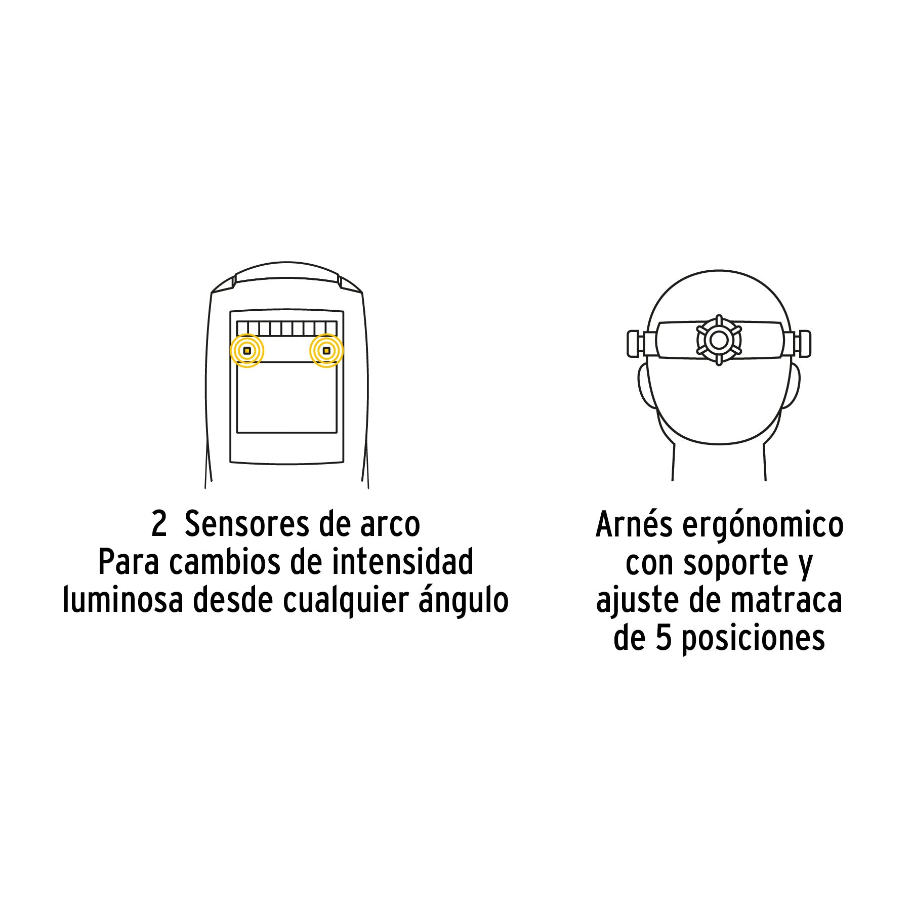 Careta electrónica para soldar, fuego, sombra 9 a 13, Pretul