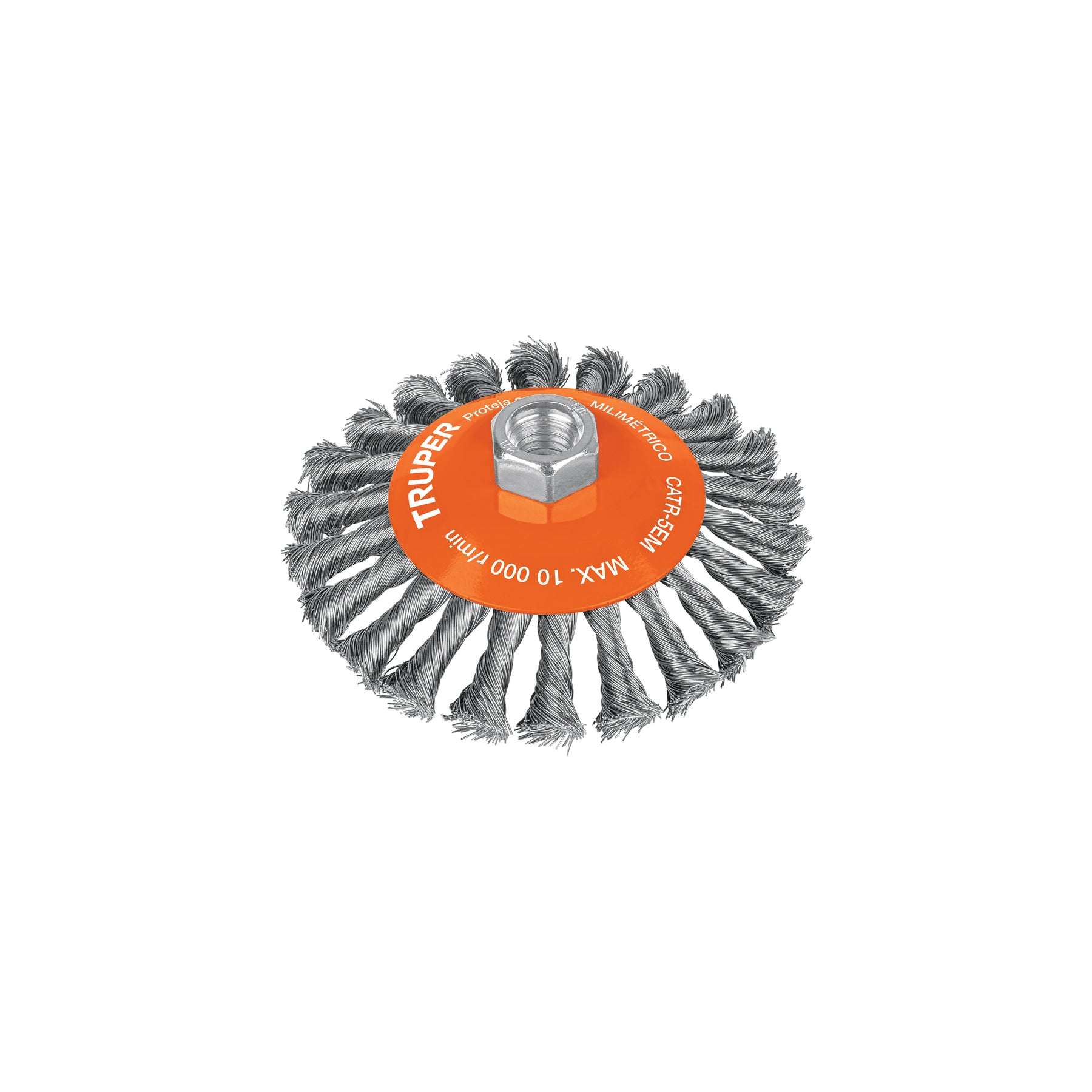 Carda tipo cÛnico 5' alambre trenzado, multi-rosca, TRUPER