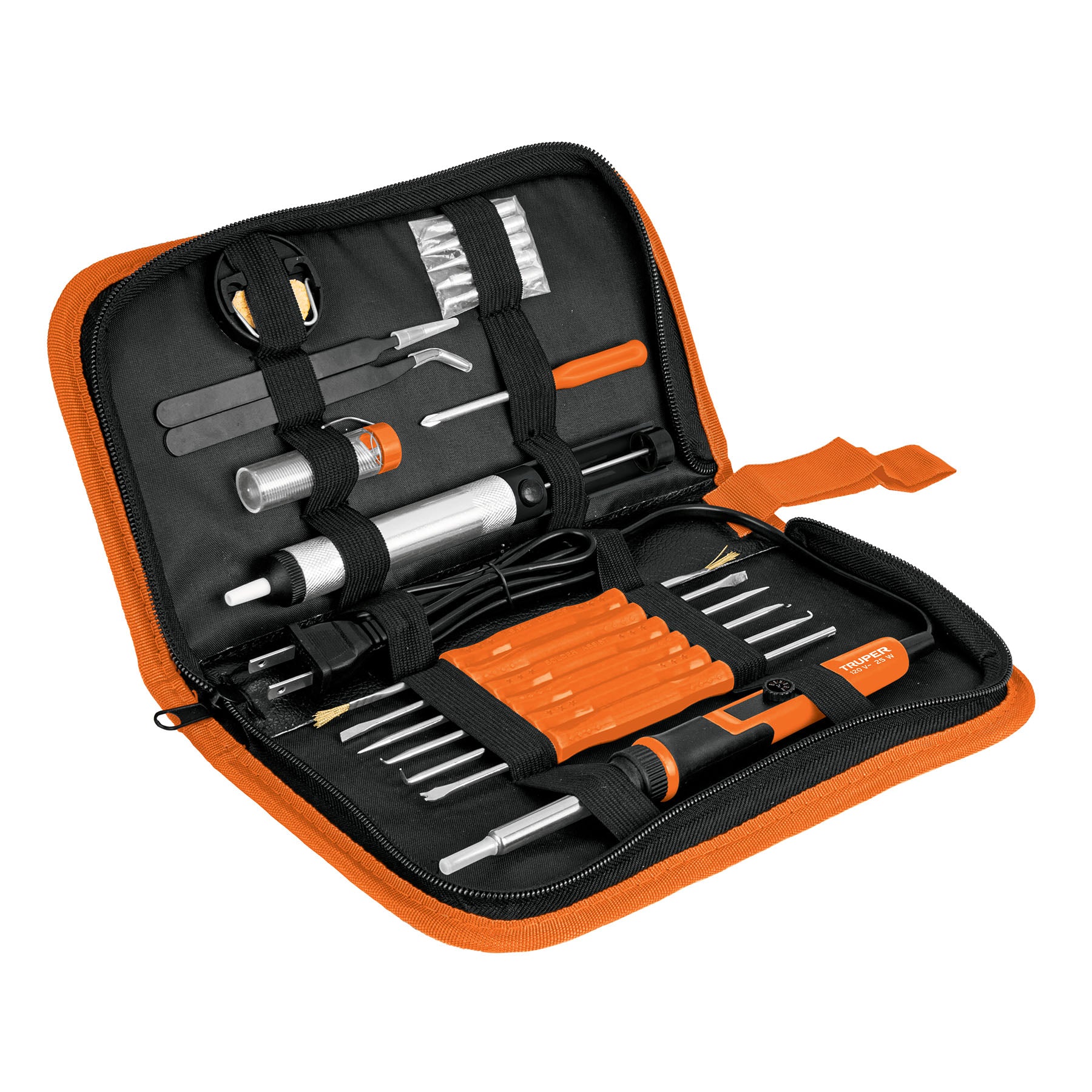 Kit soldadura electrónica con cautín de 25 W, temp regulable