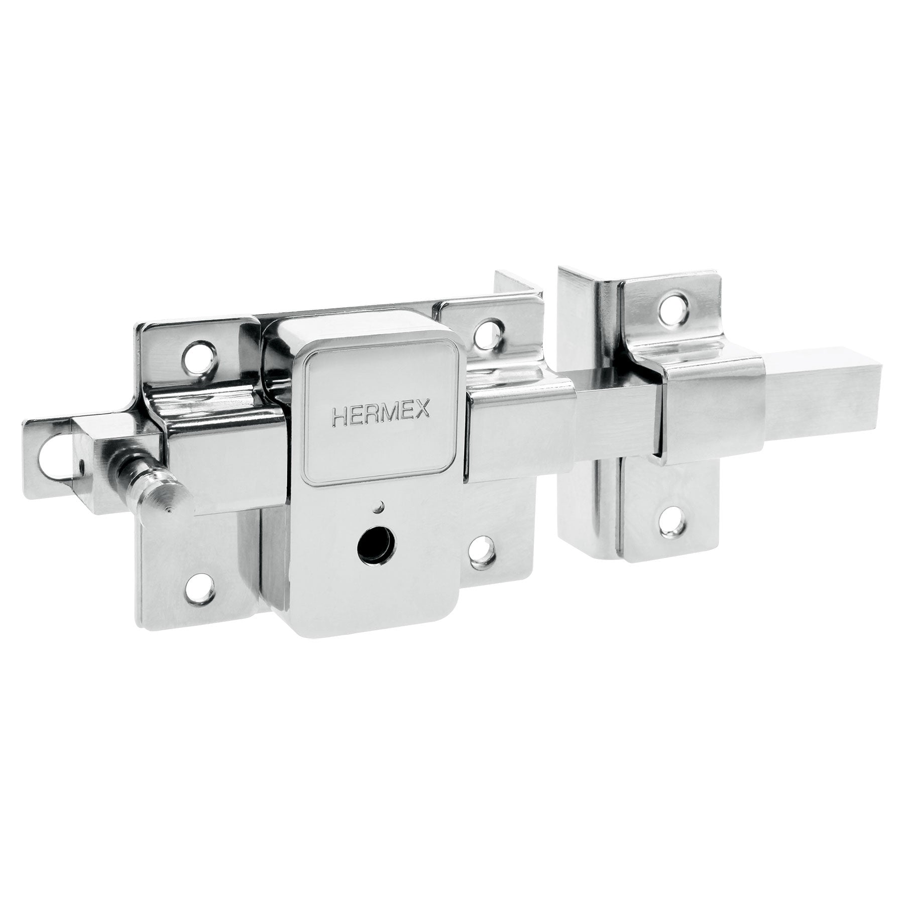 Cerradura de barra fija, llave tetra, derecha, blíster, Hermex, CB-50DB, 43510