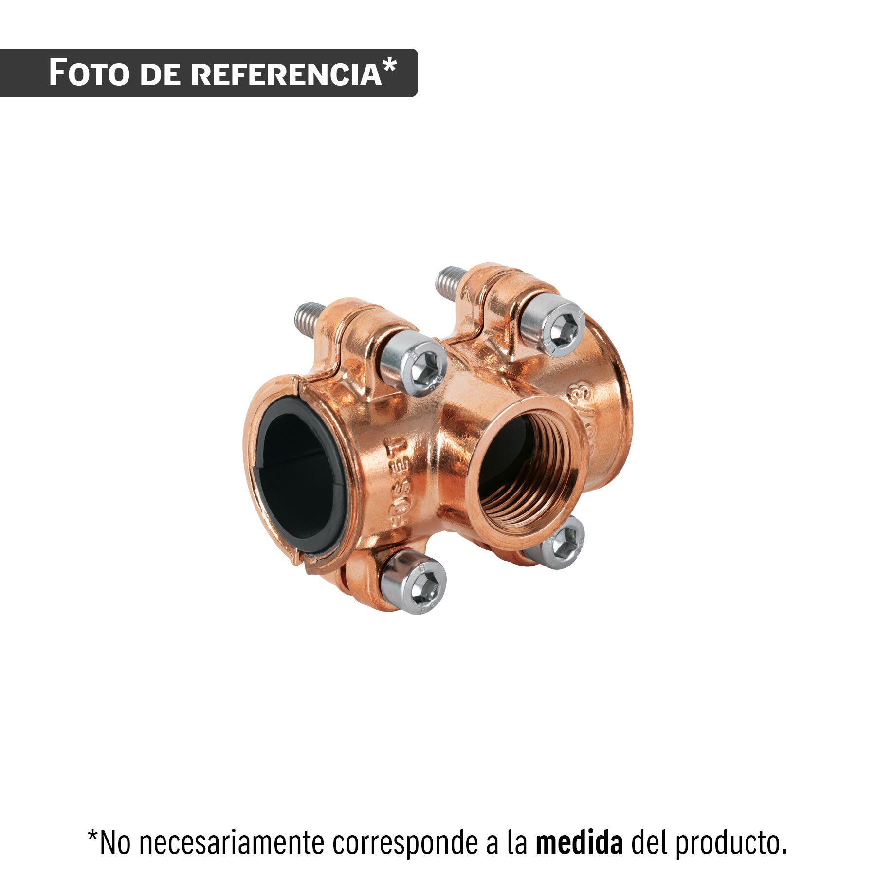 Abrazadera con derivación 1/2x1/2x1/2", FOSET