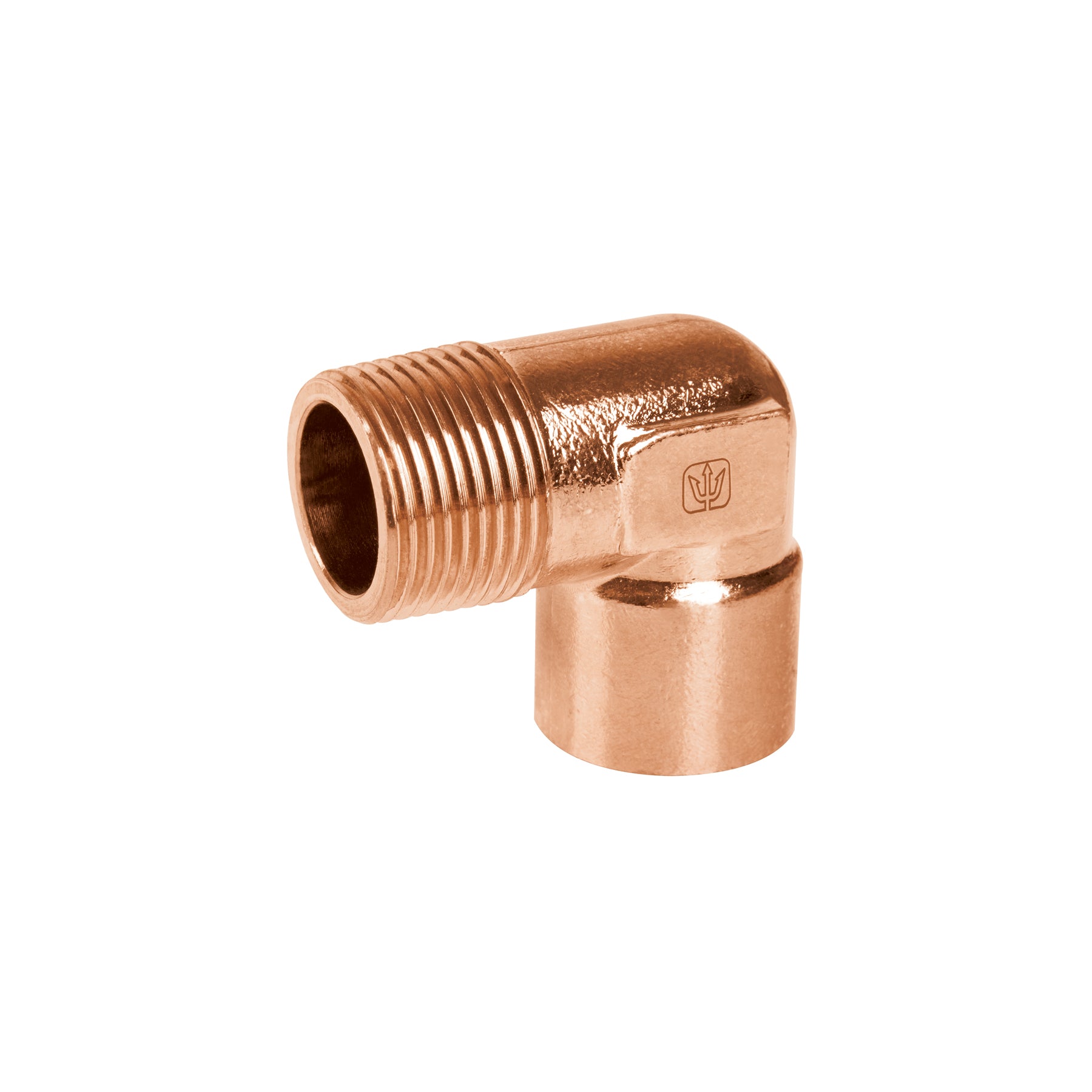 Codo 90° de cobre, rosca exterior 3/4", Foset, CC-512, 49648