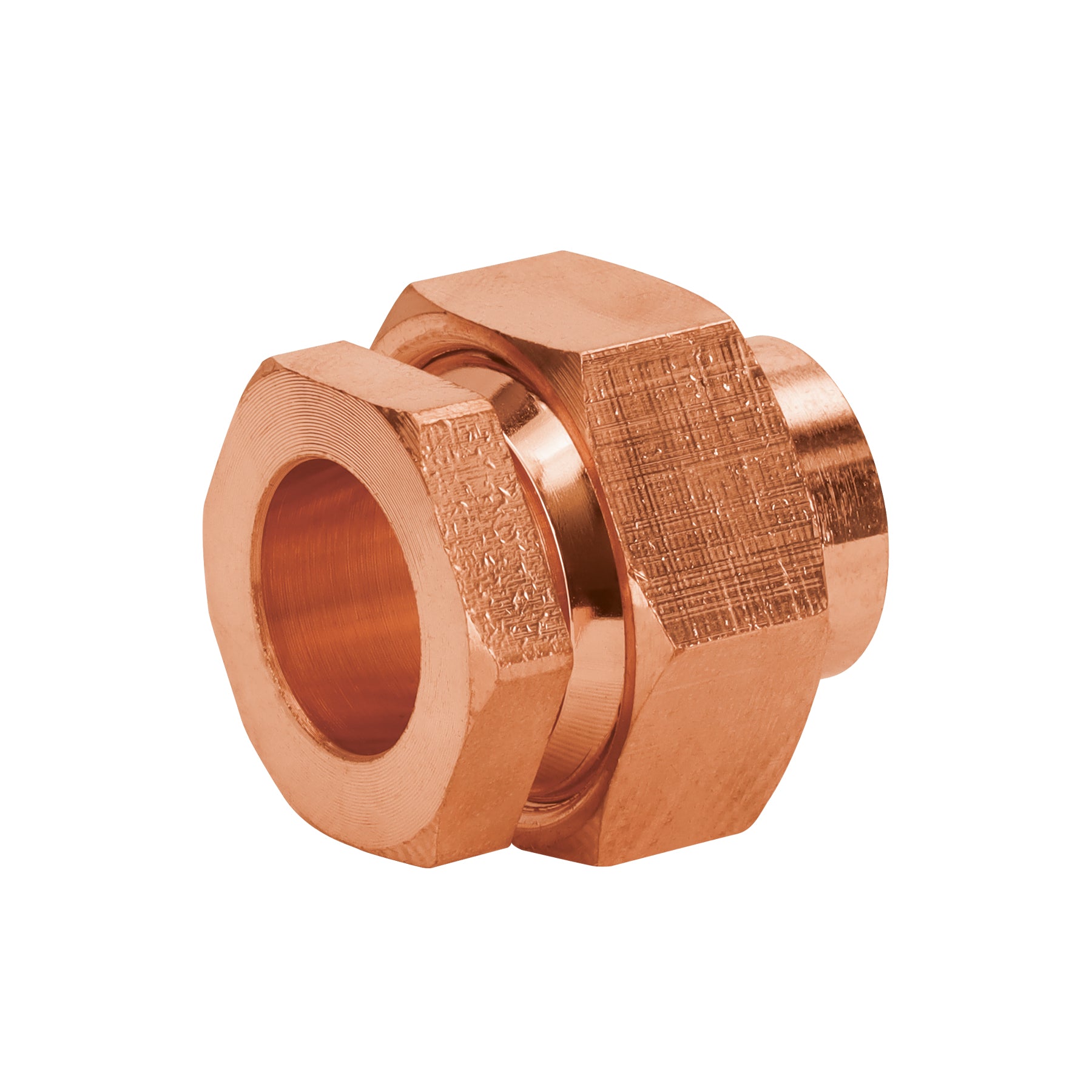 Tuerca unión de latón cobrizado 1/2", Foset