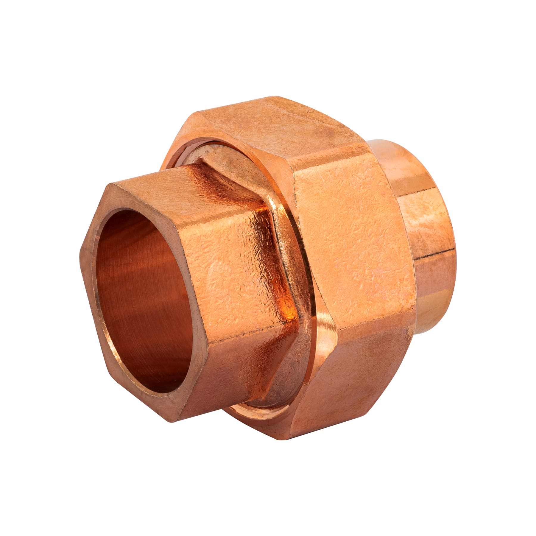 Tuerca unión de latón cobrizado 1", Foset
