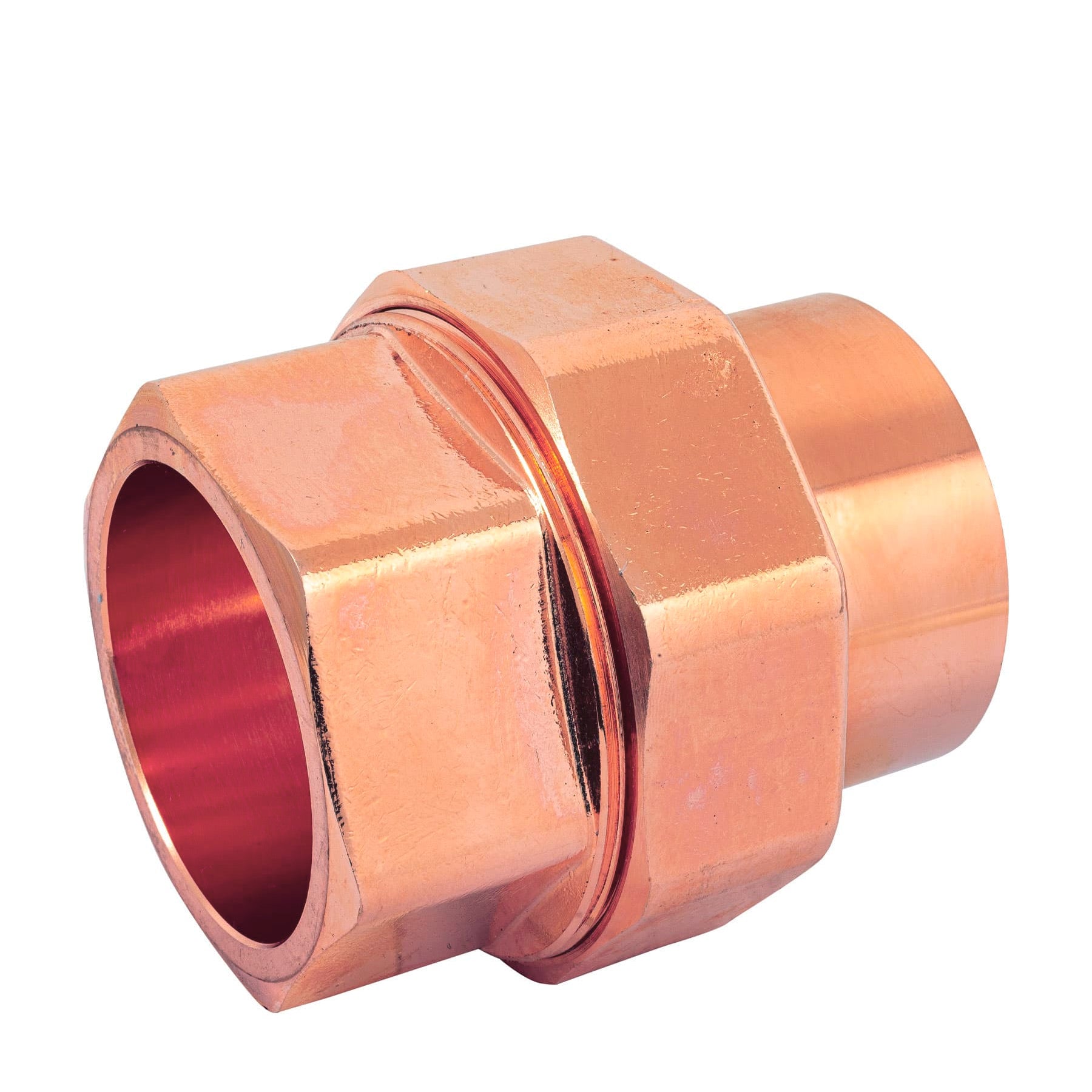 Tuerca unión de latón cobrizado 2", Foset