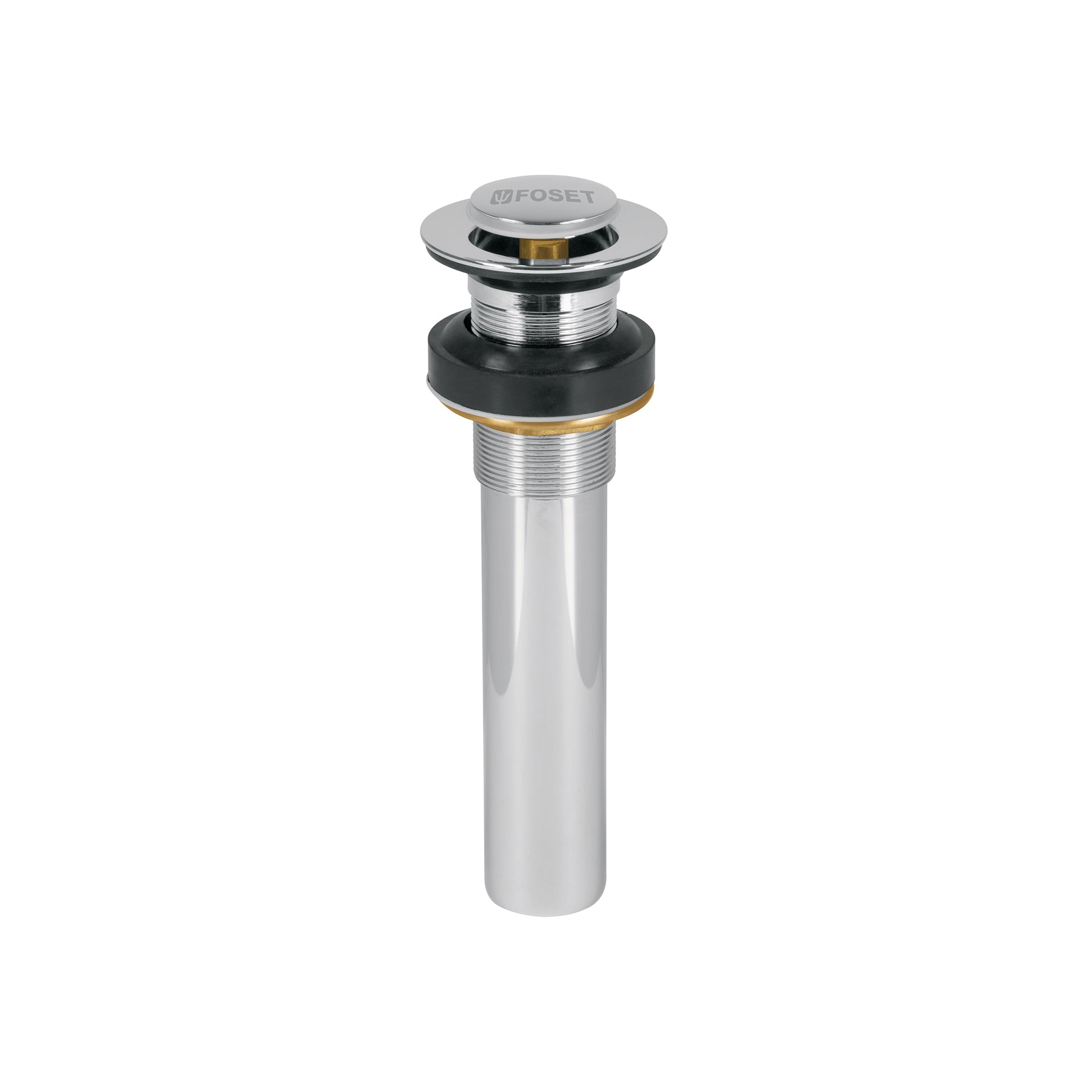 Contra para lavabo, sin rebosadero, sistema push, cromo, Foset, CE-206S, 47037