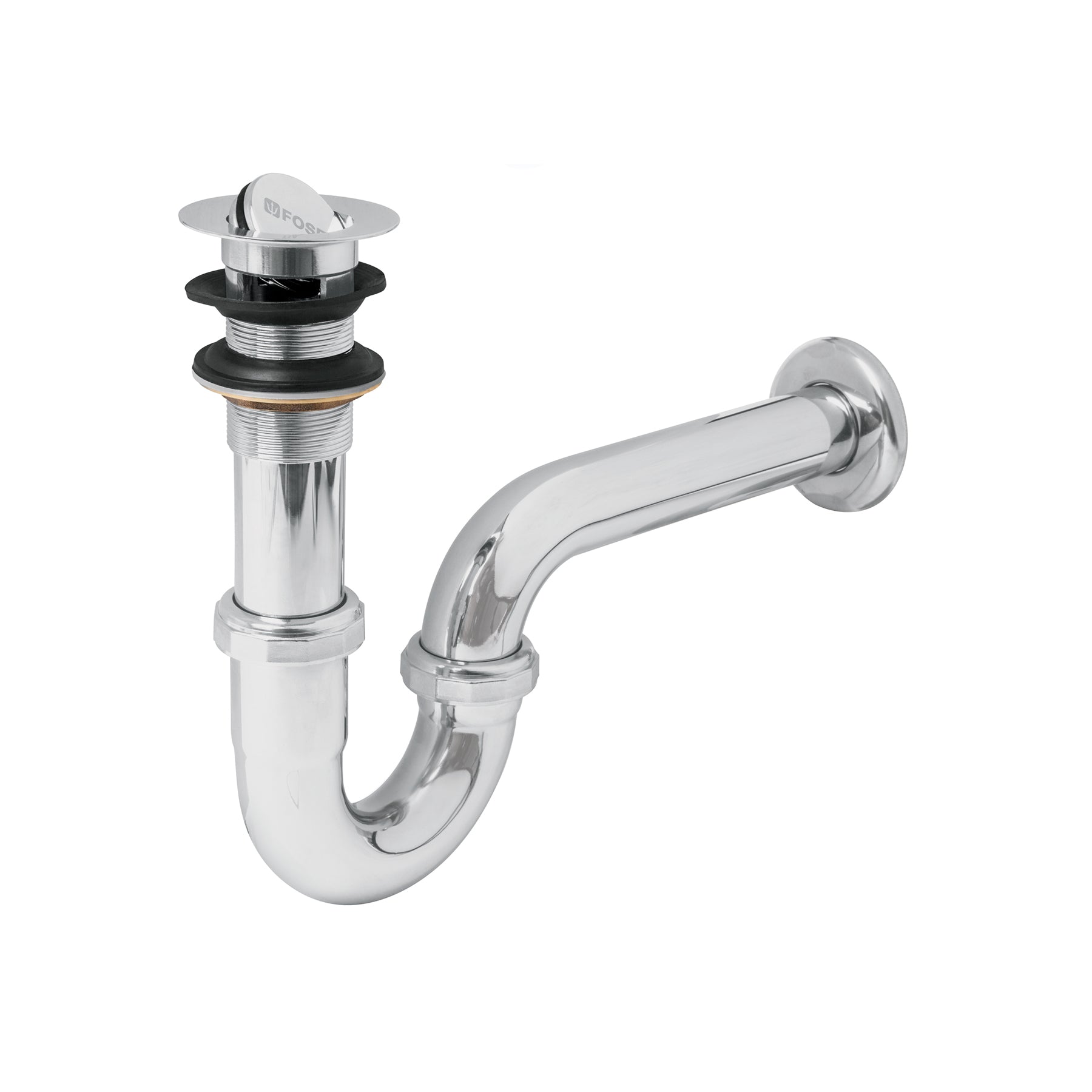 Céspol 1-1/4", contra tipo moneda, latón cromo, para lavabo, Foset, CE-208, 49337
