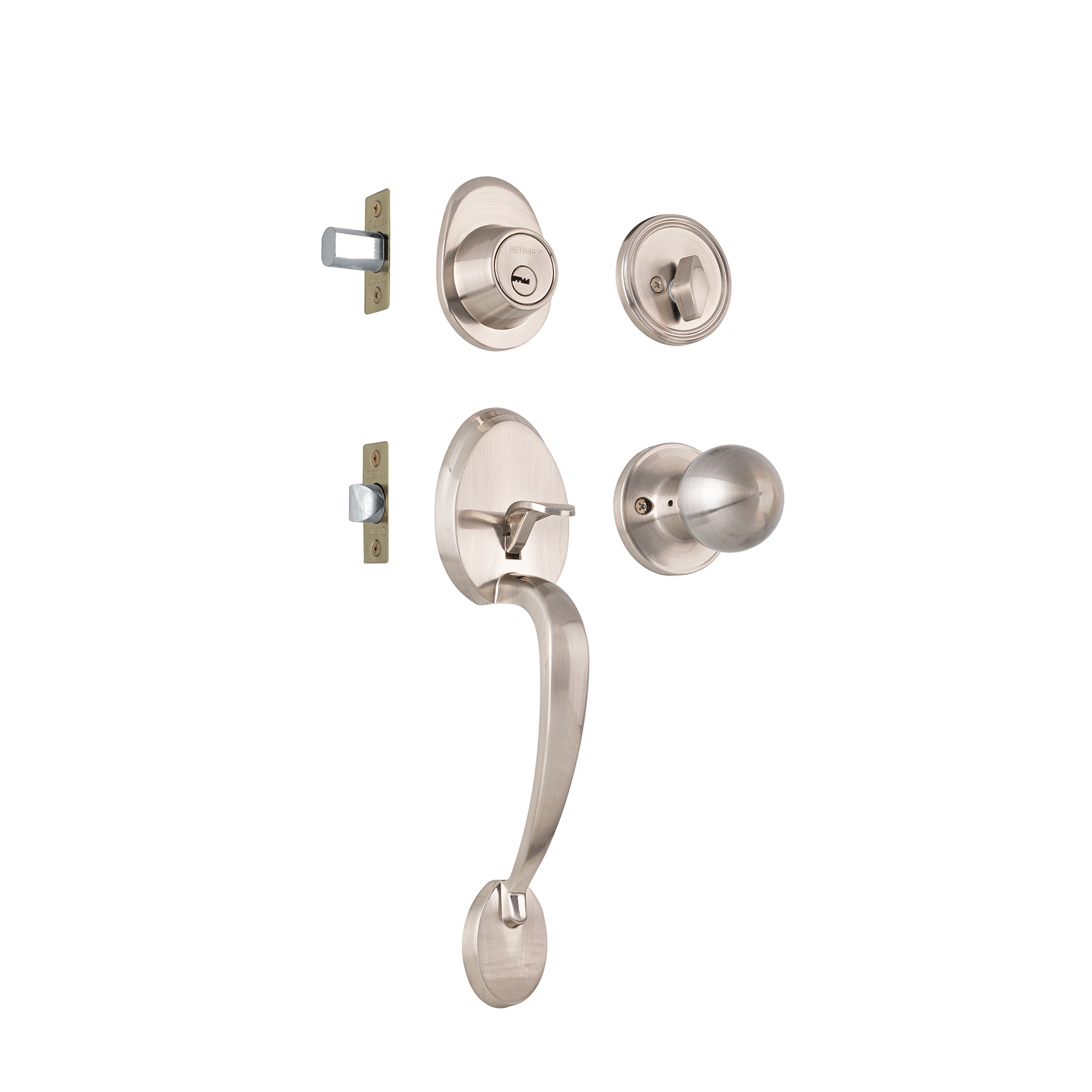Jaladera/perilla, Lugo llave-mariposa, Níquel Satín, Hermex, CEP-41PJ, 44044