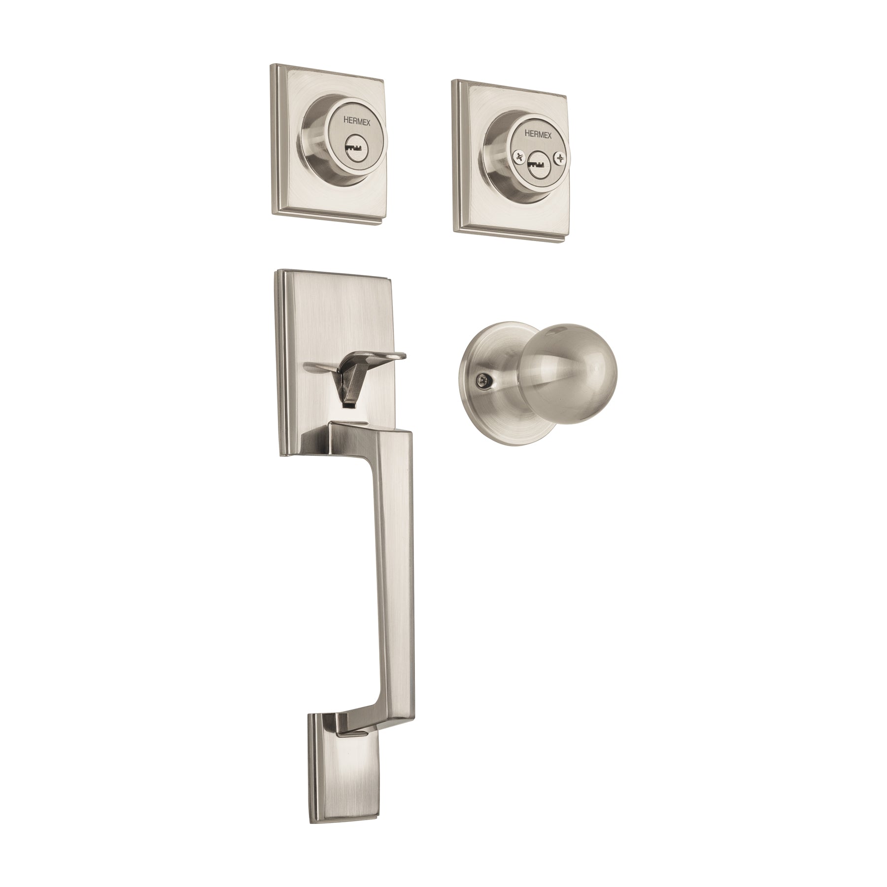 Jaladera/perilla/cerrojo, Porto llave-llave, Níquel Satín, Hermex, CEP-42PJC, 44050
