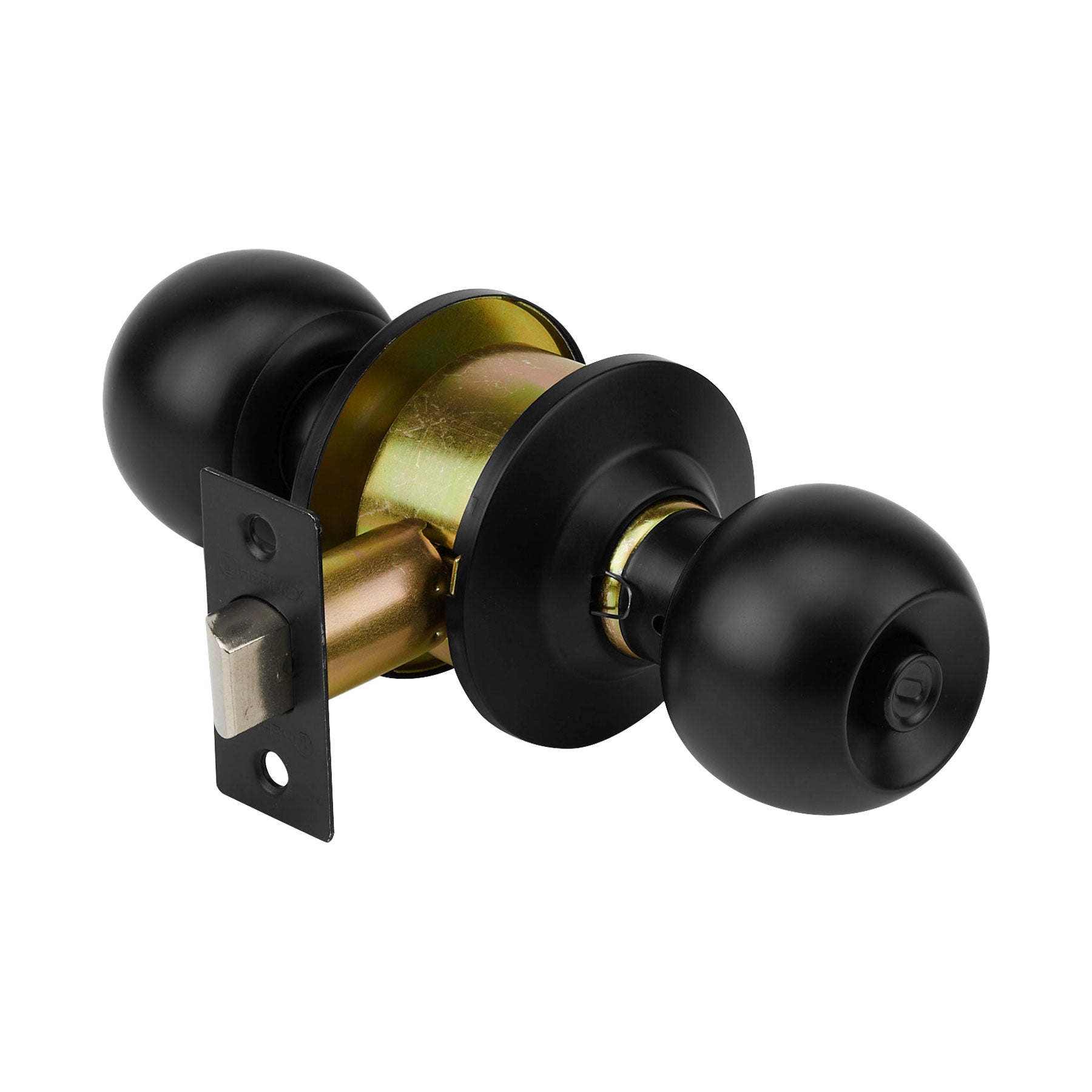 Cerradura pomo, negro, esfera, baño, Hermex, CEPO-61B, 47911