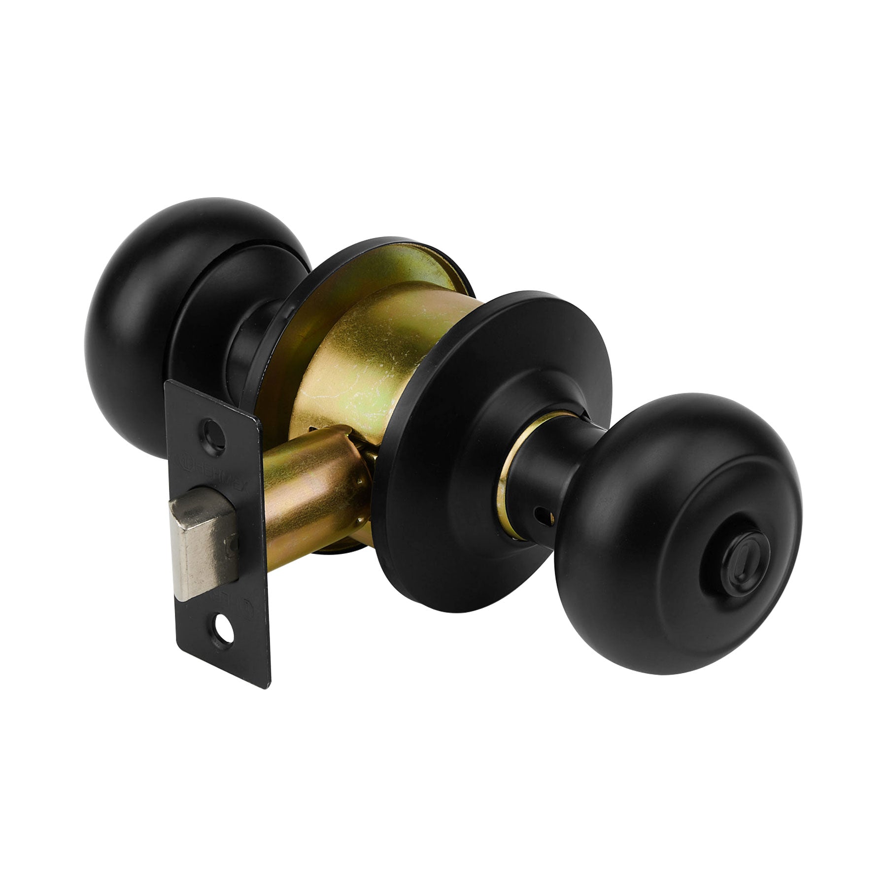 Cerradura pomo, negro, oval, baño, Hermex, CEPO-62B, 47914