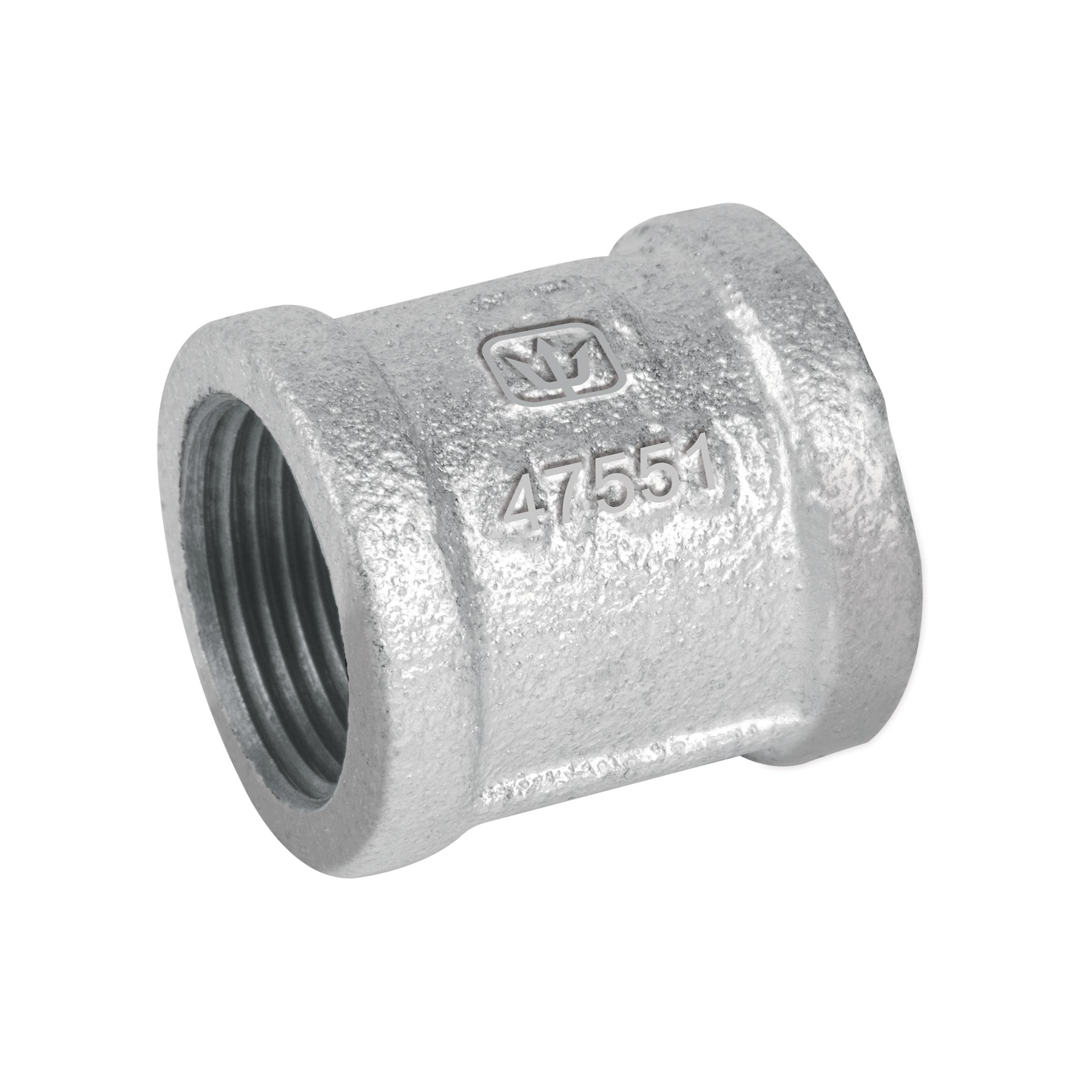 Cople reforzado de acero galvanizado de 3/4", Foset
