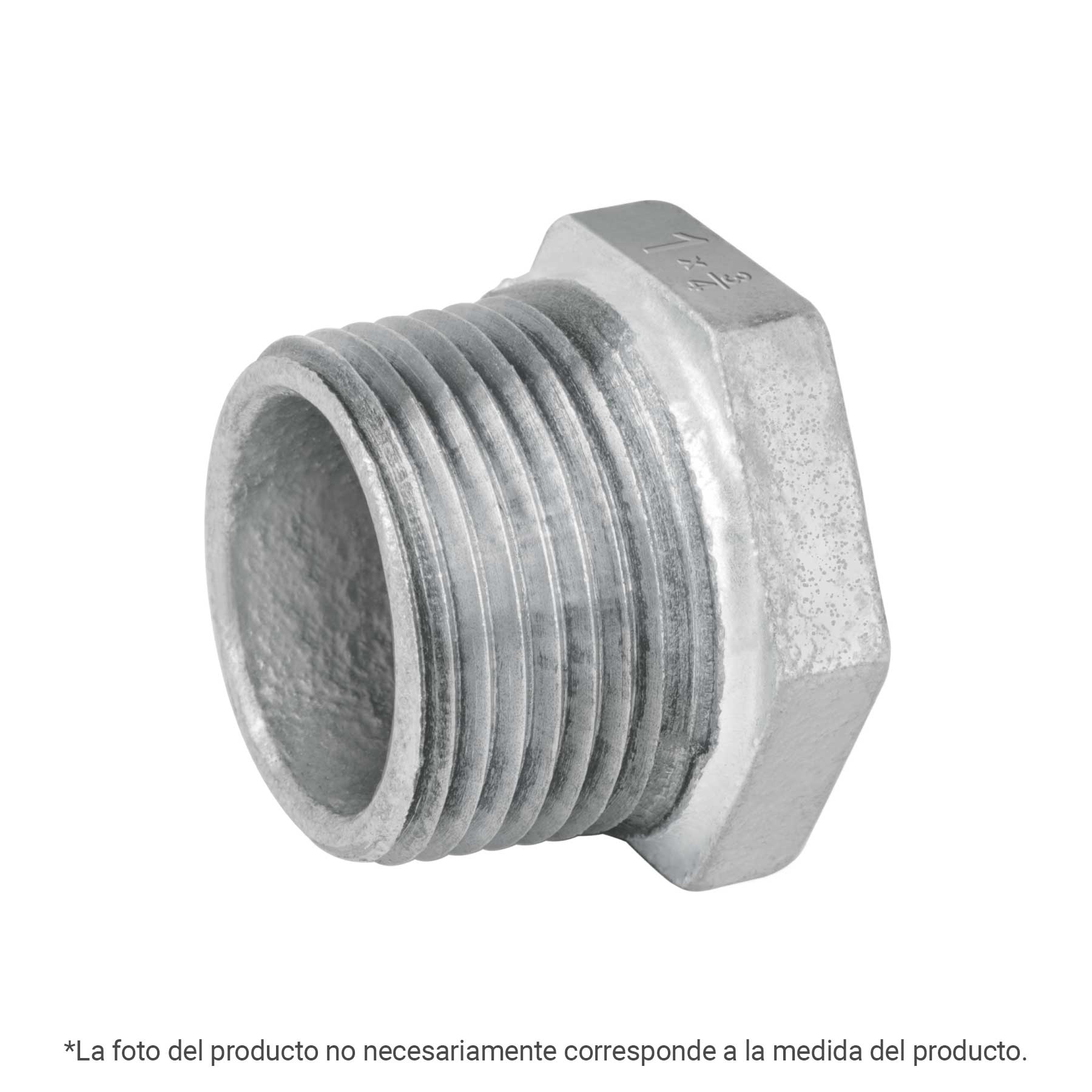 Reducción bushing acero galvanizado 2x3/4", Foset