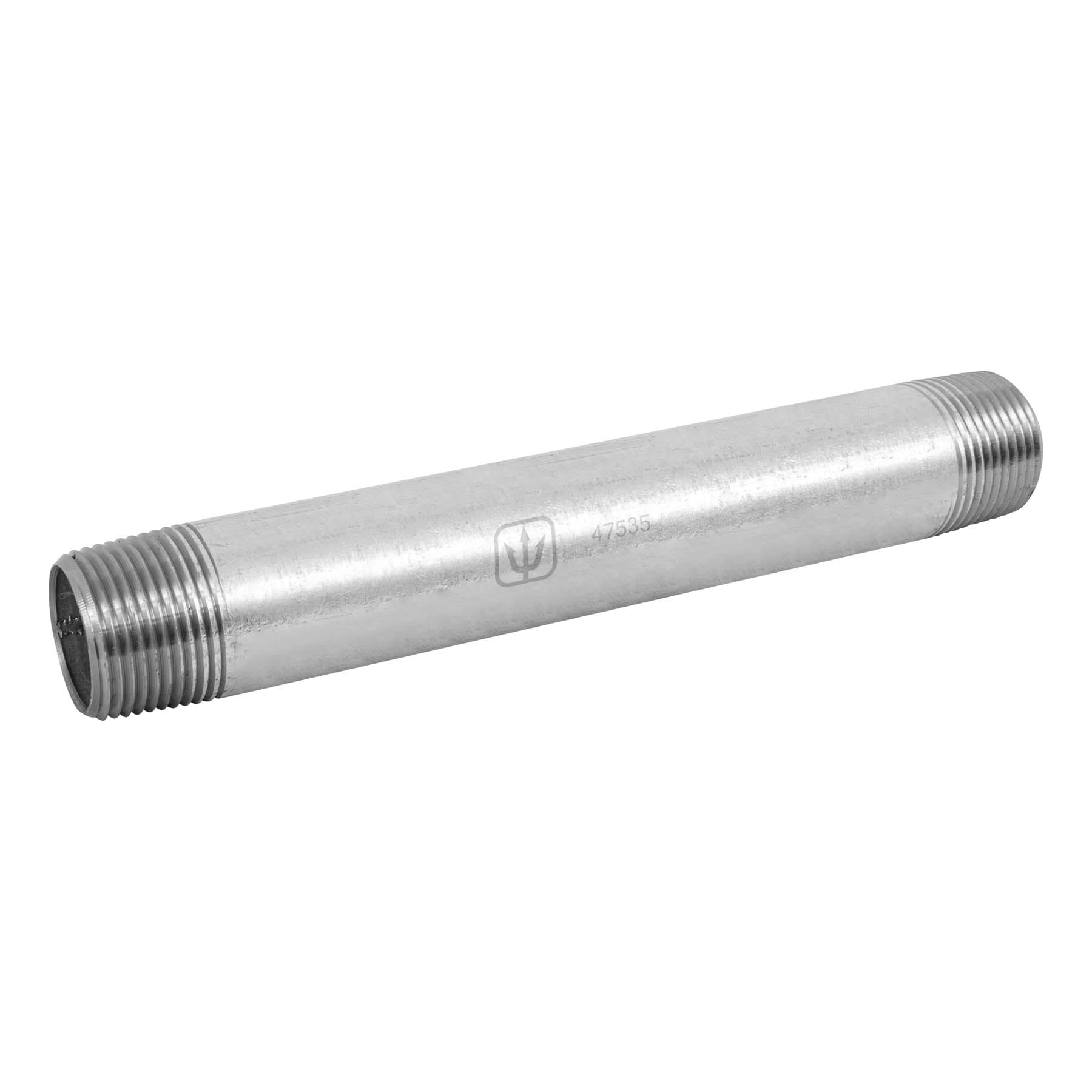Niple de acero galvanizado 1" x 8", Foset