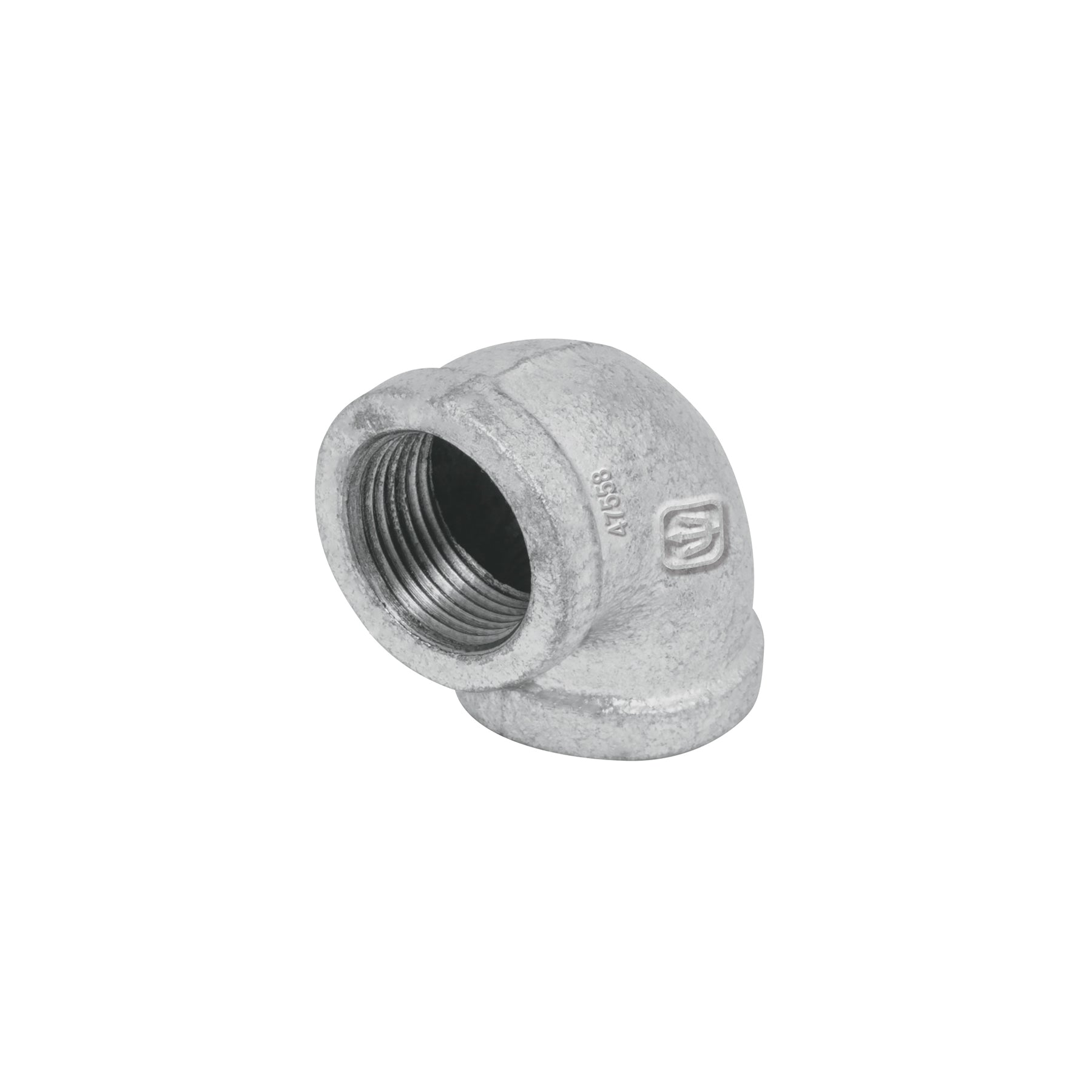 Codo 90∞ acero galvanizado de 3/4", Foset