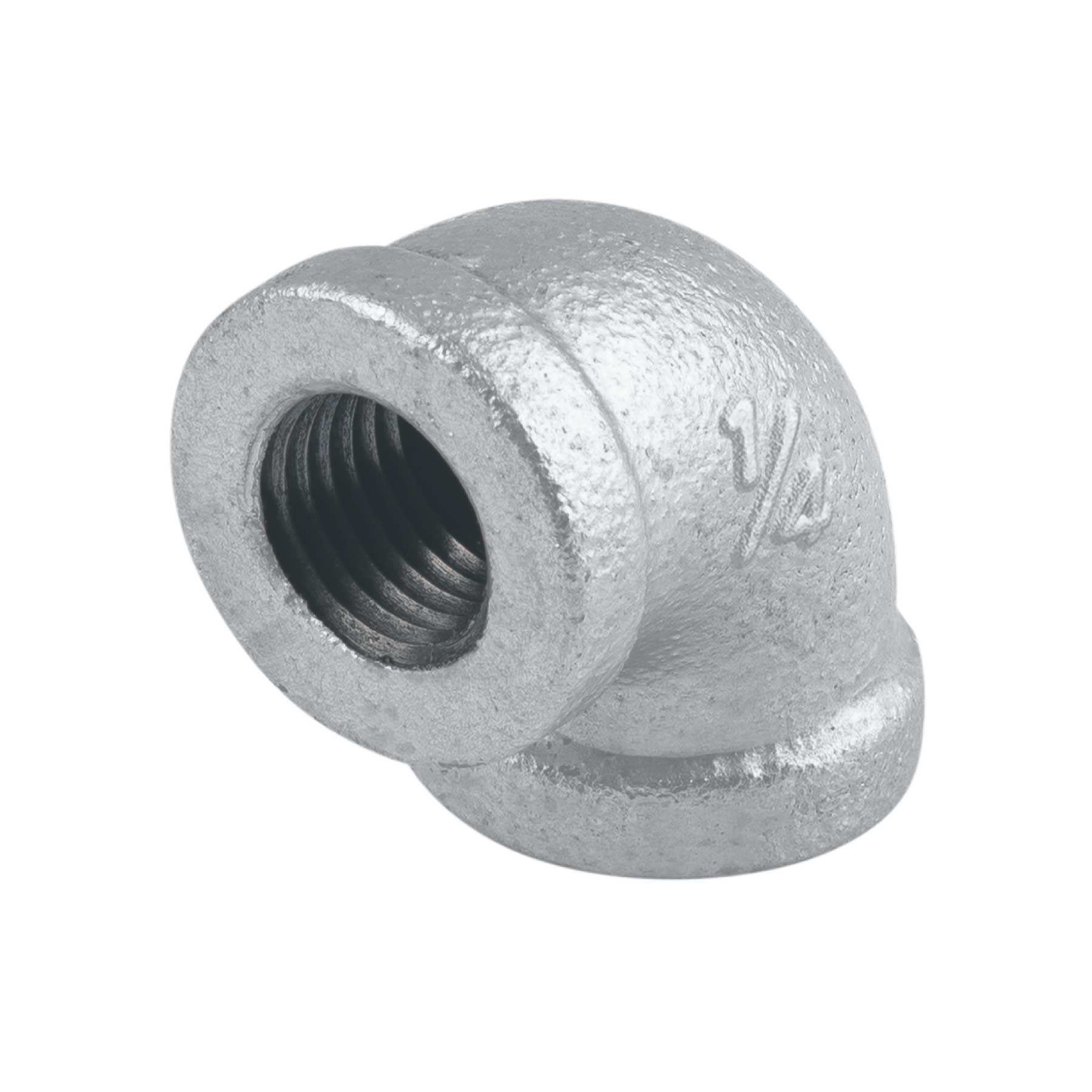 Codo 90° acero galvanizado de 1/4", Foset