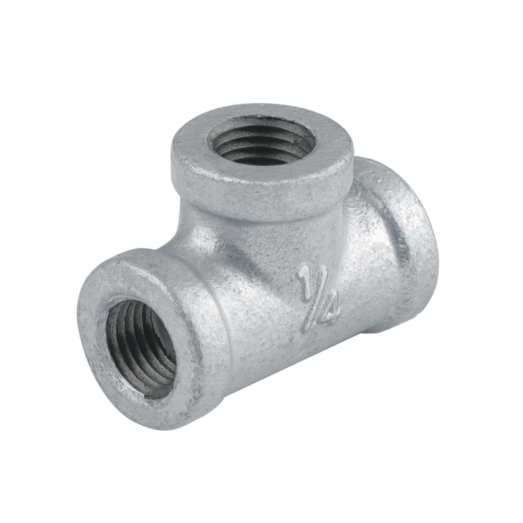 Tee sencilla acero galvanizado 1/4", Foset