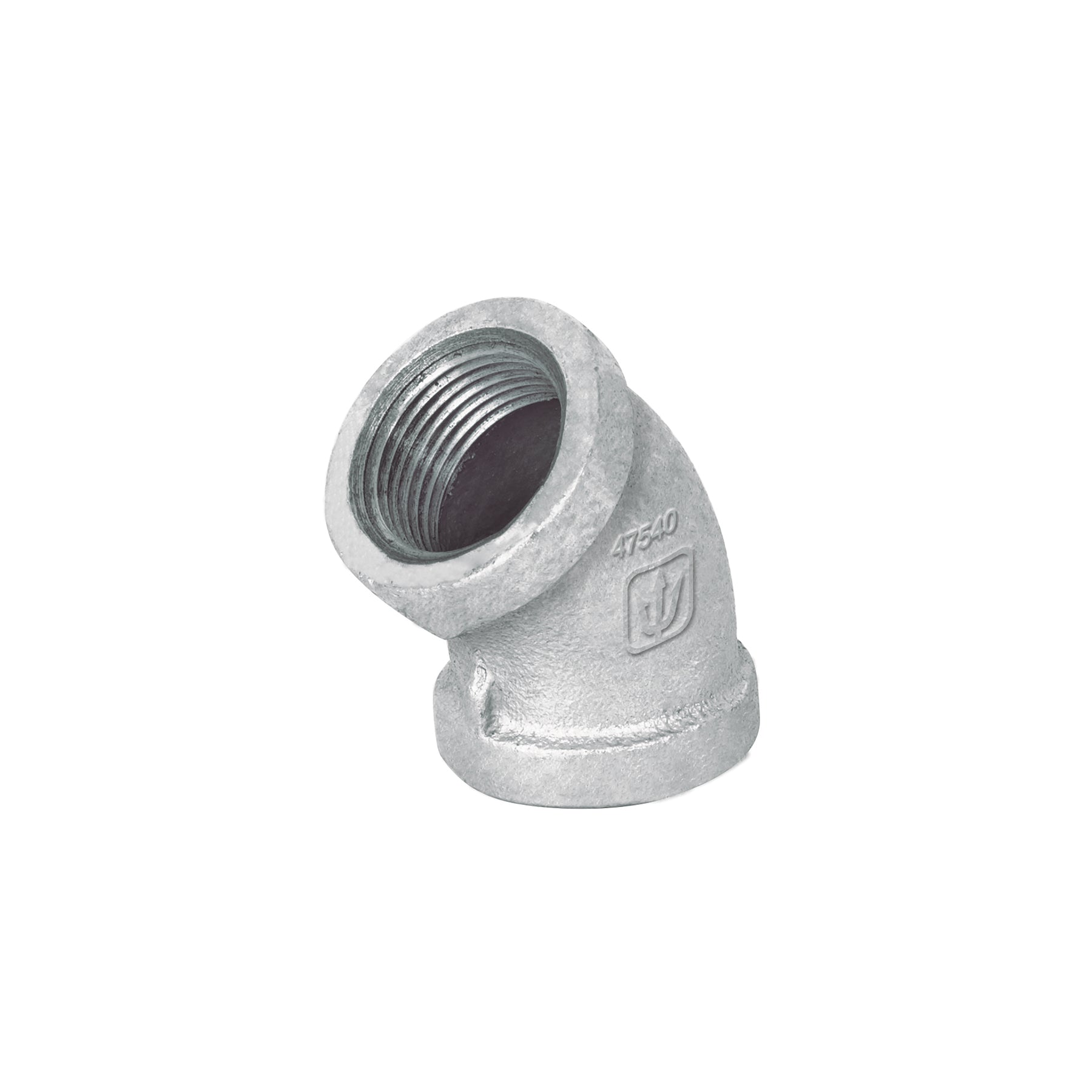Codo 45∞ acero galvanizado de 3/4", Foset