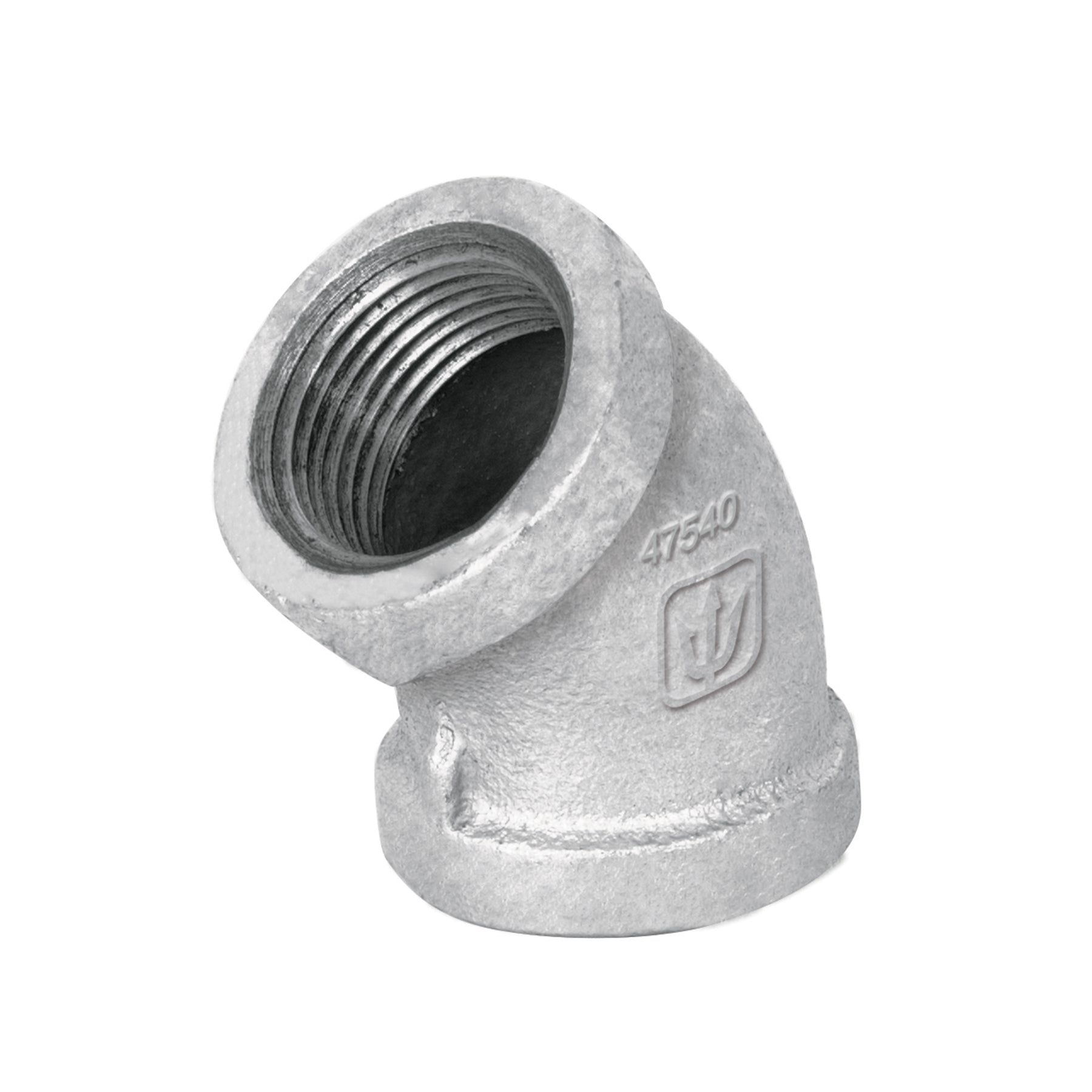 Codo 45∞ acero galvanizado de 3/4", Foset