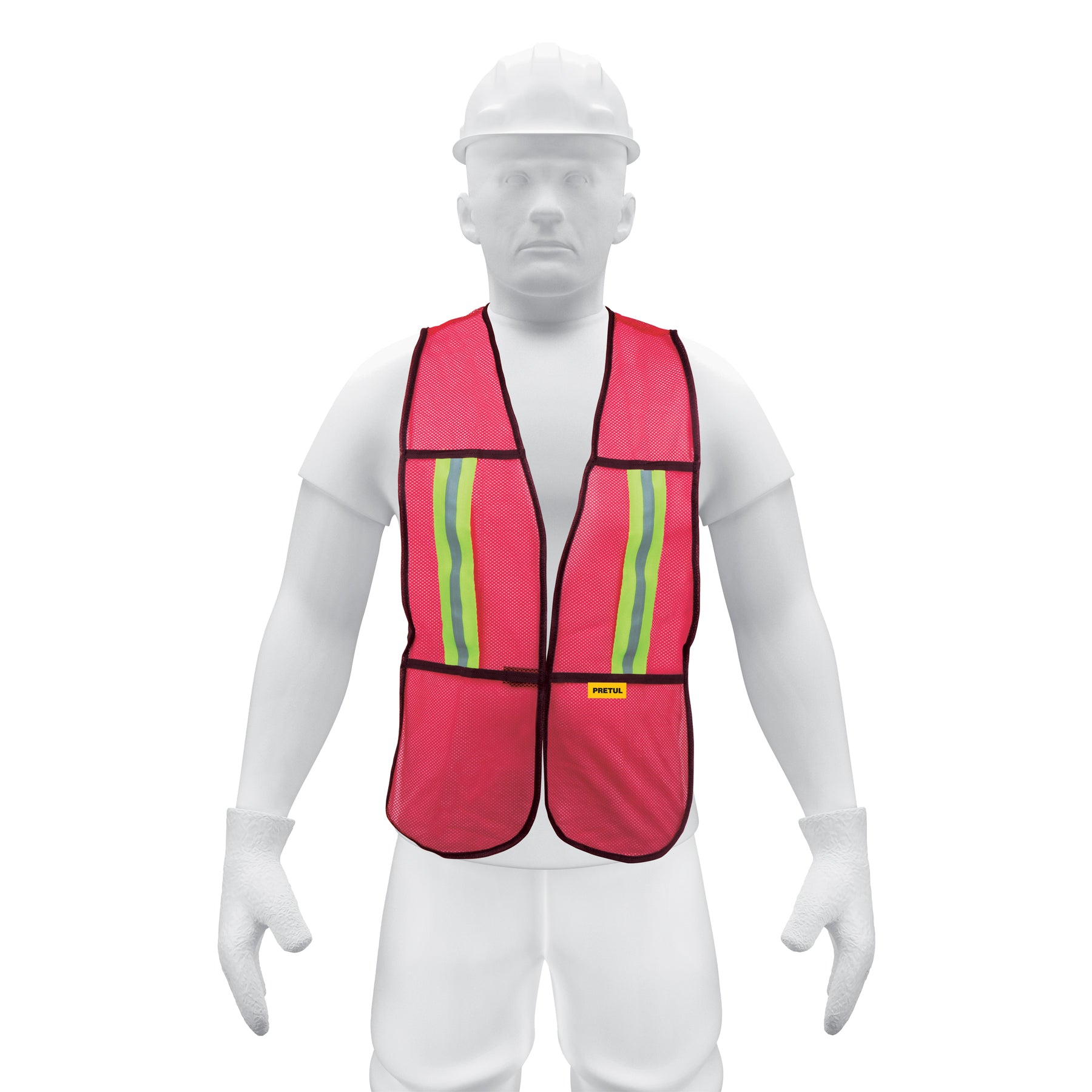 Chaleco de seguridad con cintas reflejantes, rojo, Pretul, CHS-200R, 21028