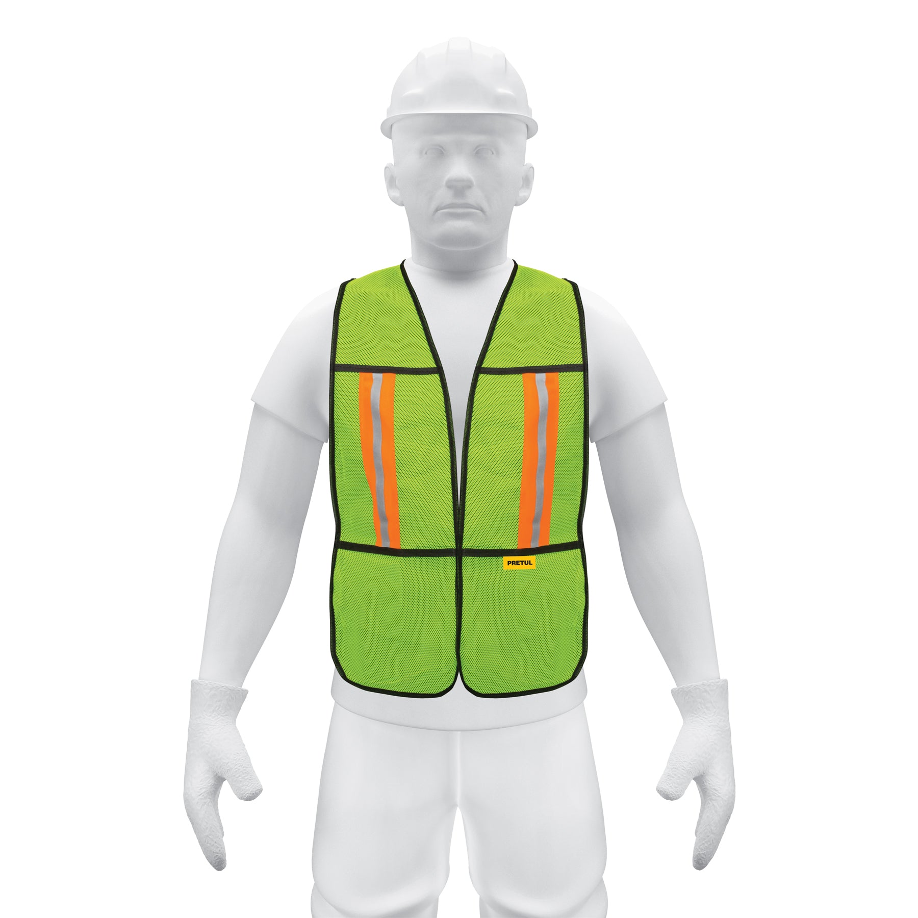 Chaleco de seguridad con cintas reflejantes, verde, Pretul, CHS-200V, 21026