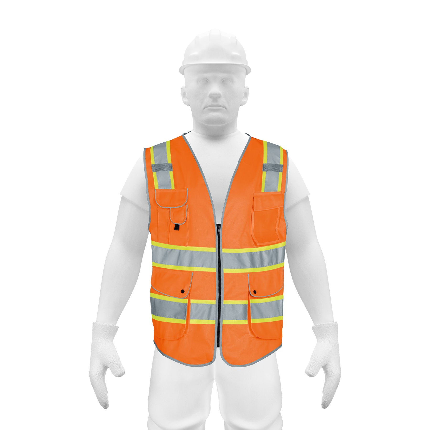 Chaleco de seguridad de alta visibilidad, naranja, M, Expert