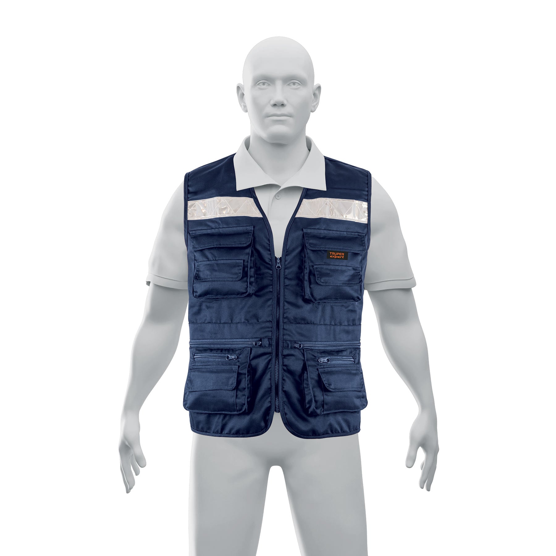 Chaleco brigadista reforzado, azul marino, XG, TRUPER EXPERT