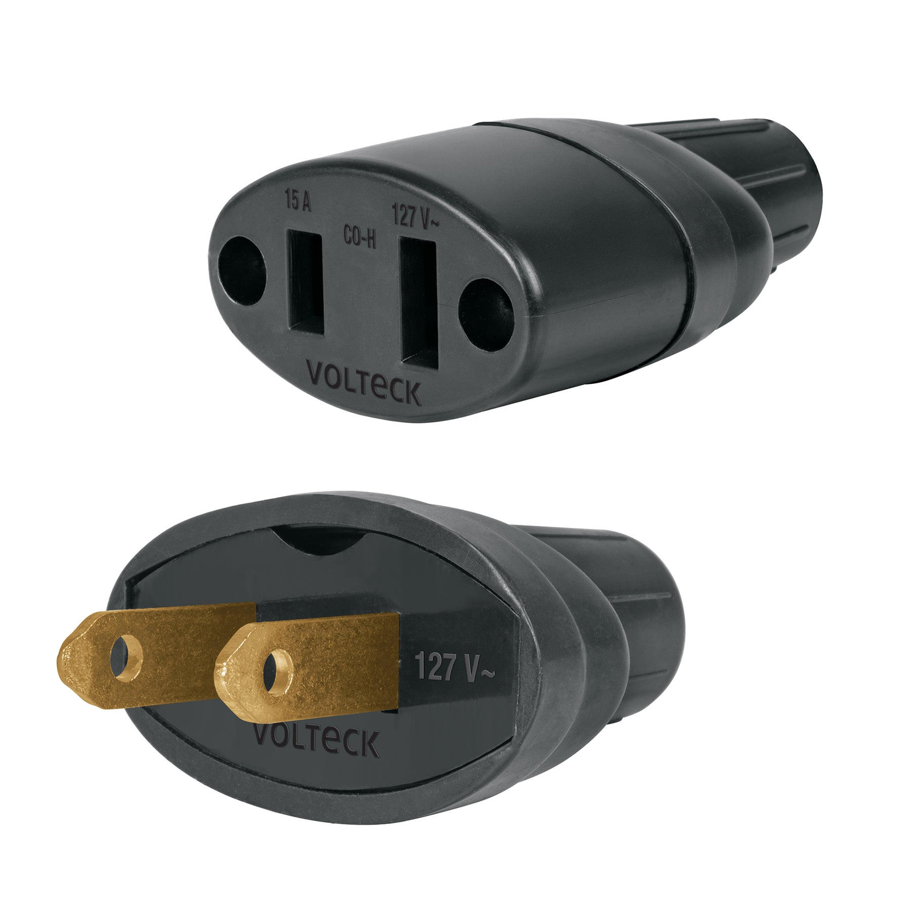 Clavija y contacto de hule, bolsa con 2 pzas, Volteck, CL-COH, 48074