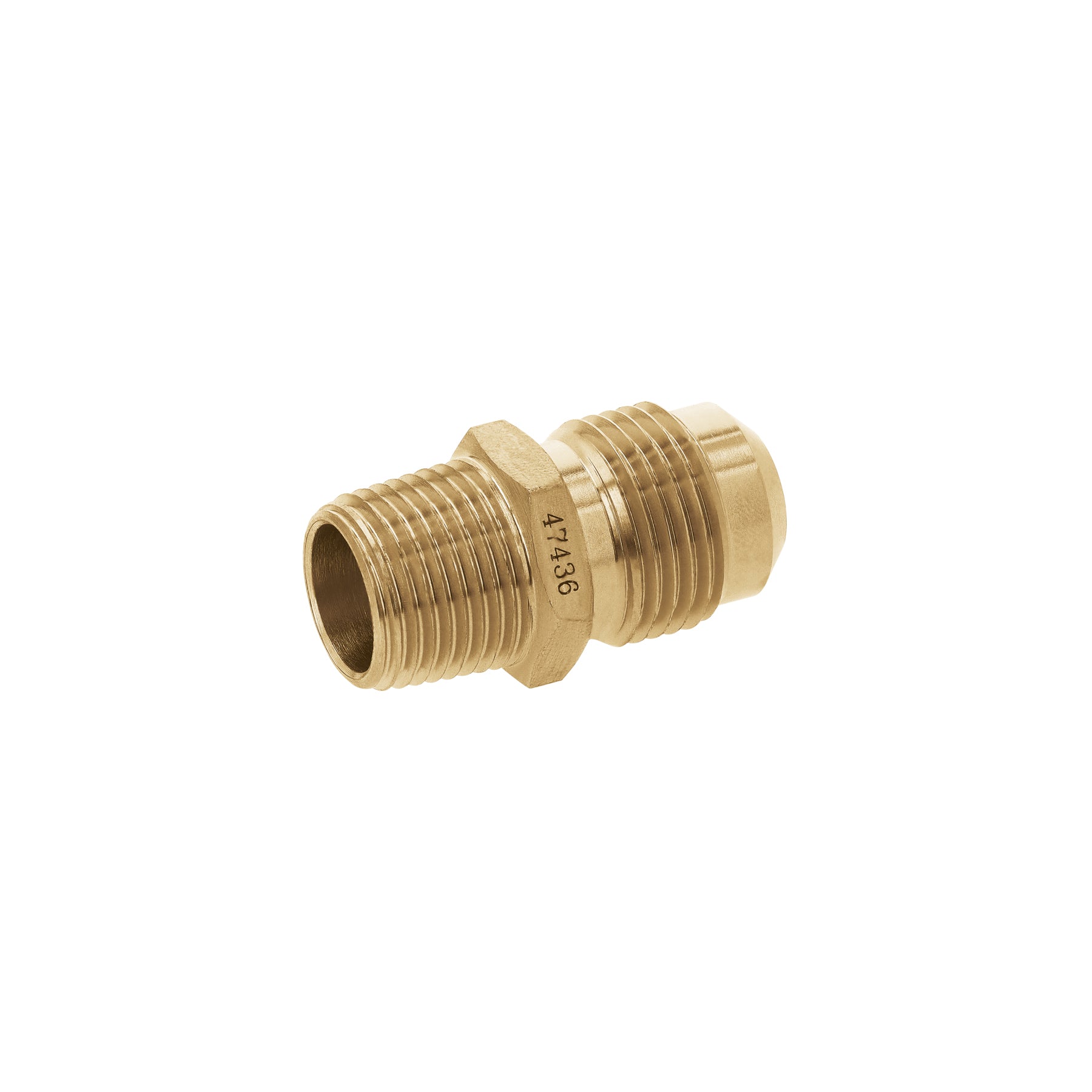 Niple terminal de latón de 1/2" X 3/8", Foset