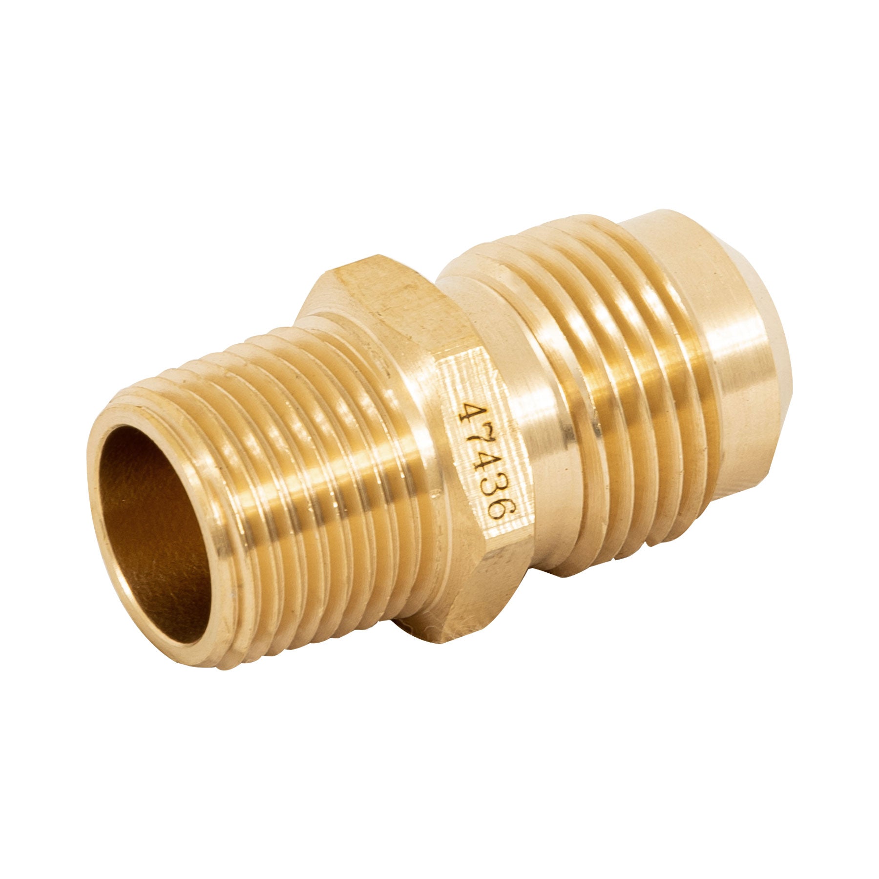 Niple terminal de latón de 1/2" X 3/8", Foset