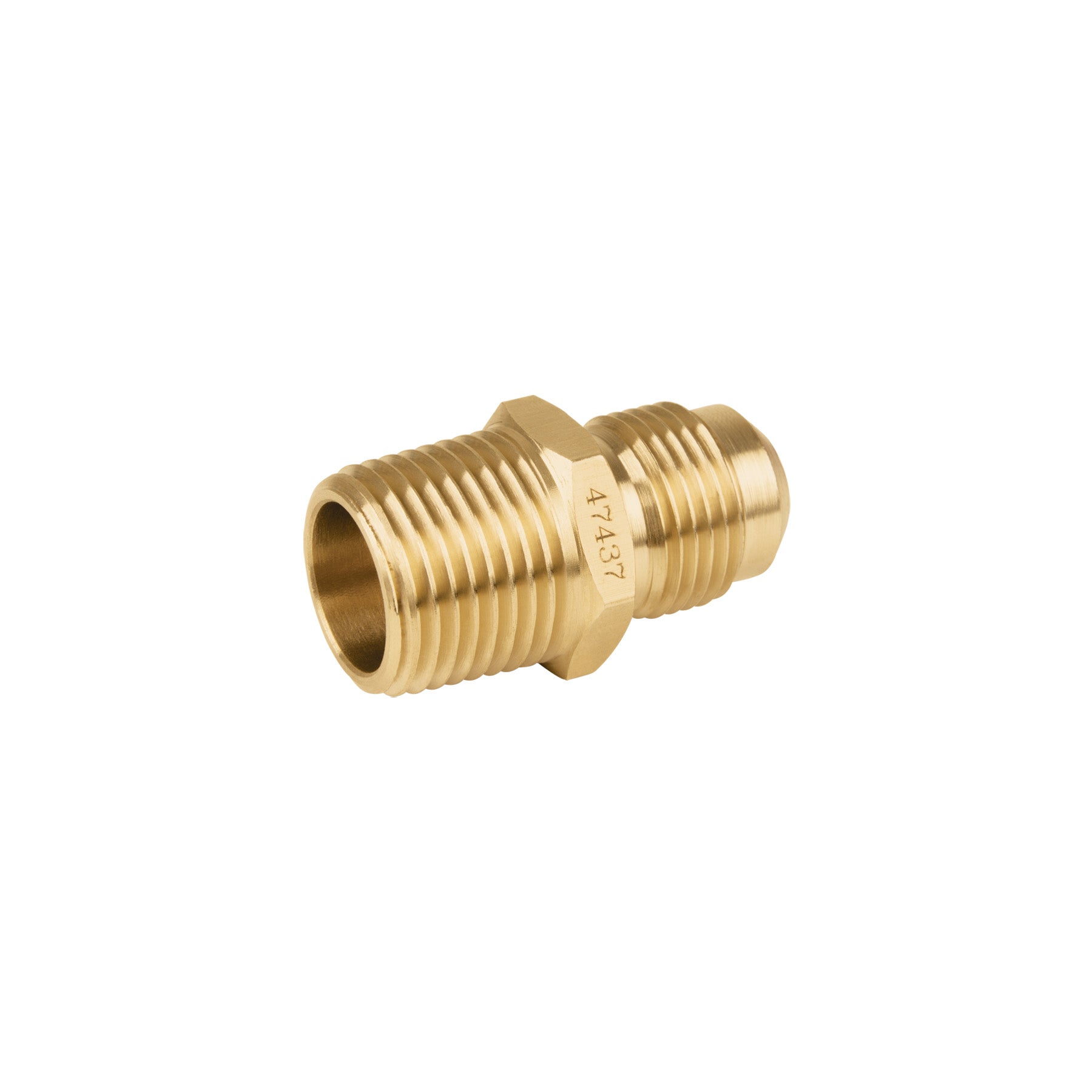 Niple terminal de latón de 1/2" X 1/2", Foset