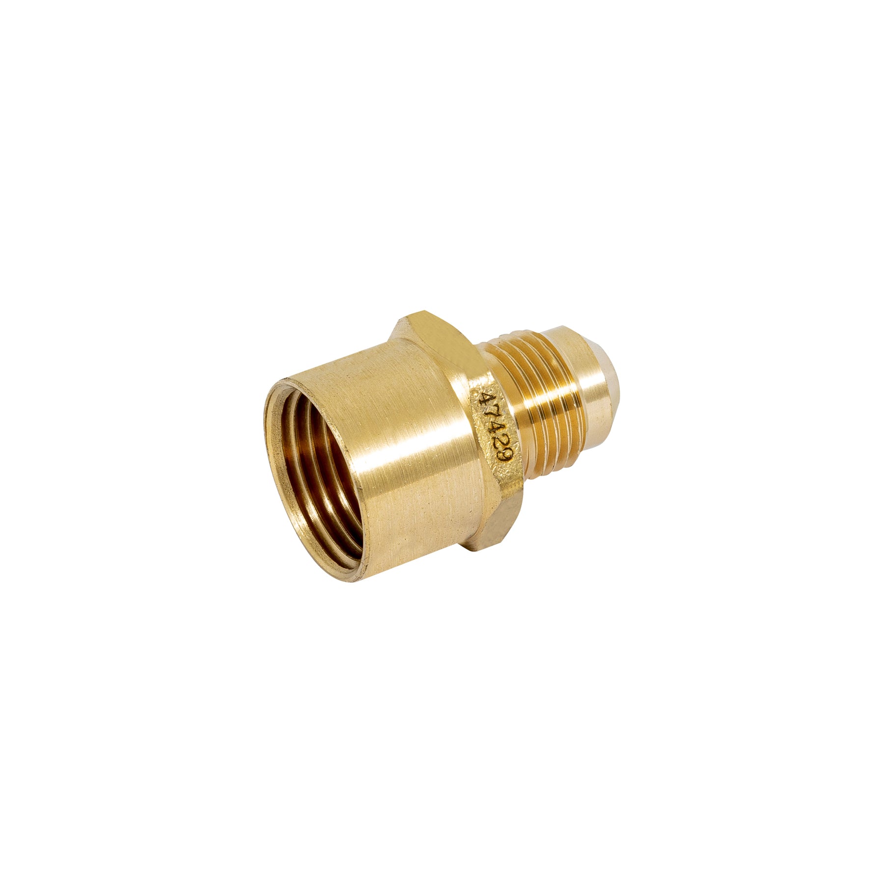 Niple campana de latón de 3/8" X 1/2", Foset