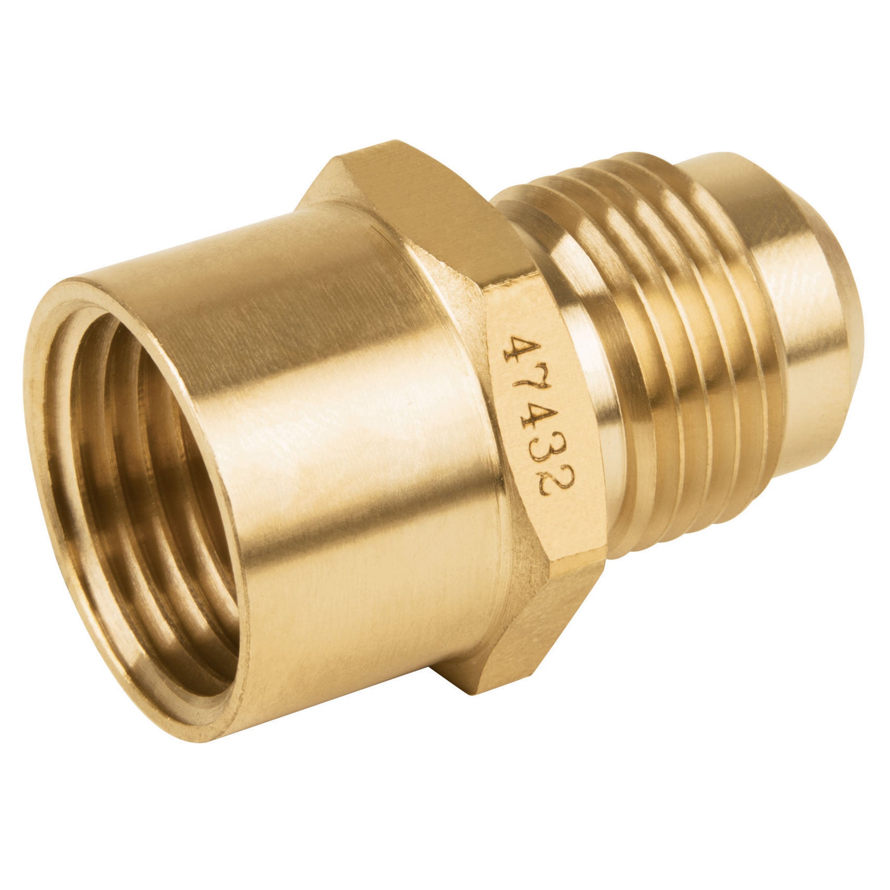 Niple campana de latón de 1/2" X 1/2", Foset