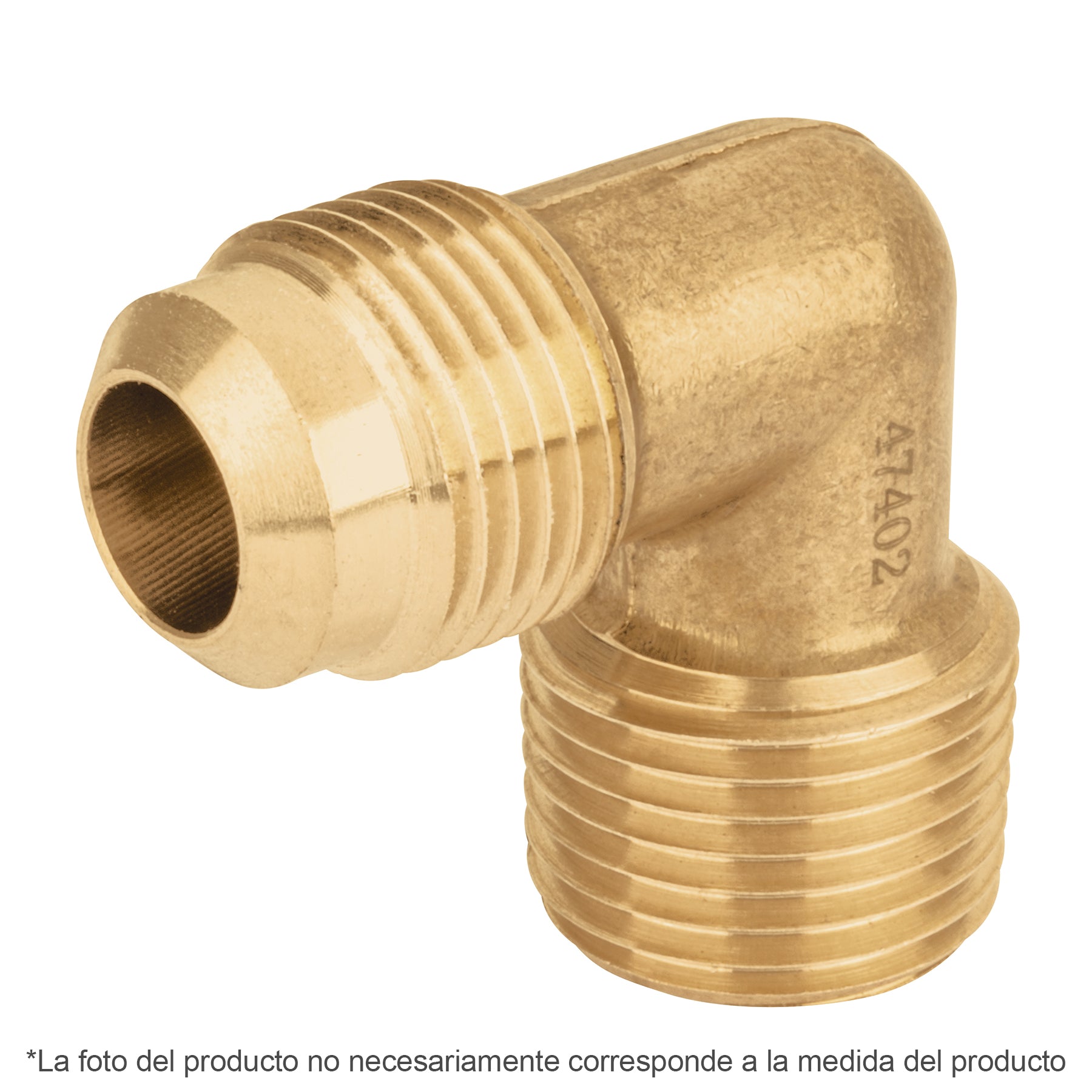 Codo terminal a 90∞ de latón 5/16" x 3/8", Foset