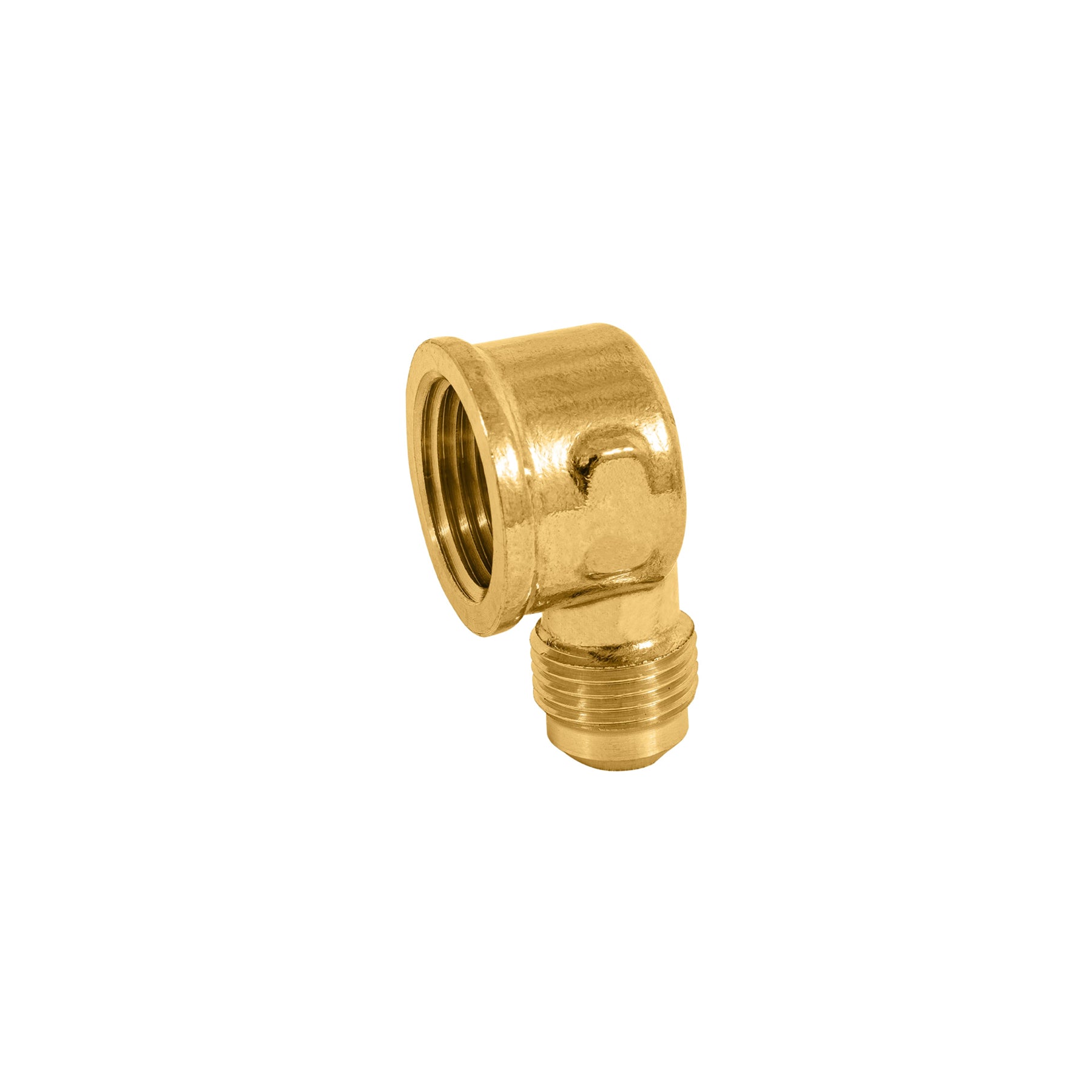 Codo para estufa a 90∞ de latón de 3/8 x 1/2", Foset
