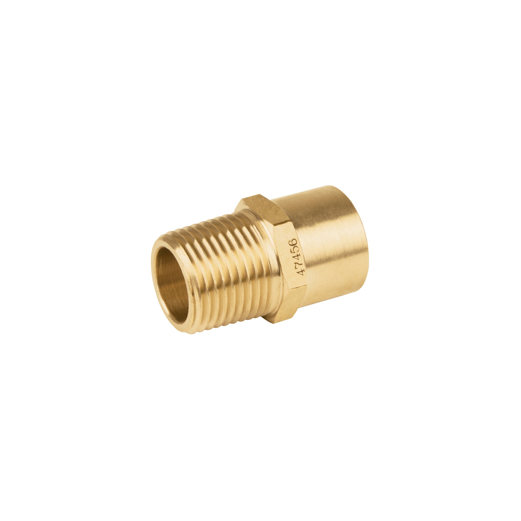 Conector NPT soldable de latón, 1/2" X 3/8", Foset