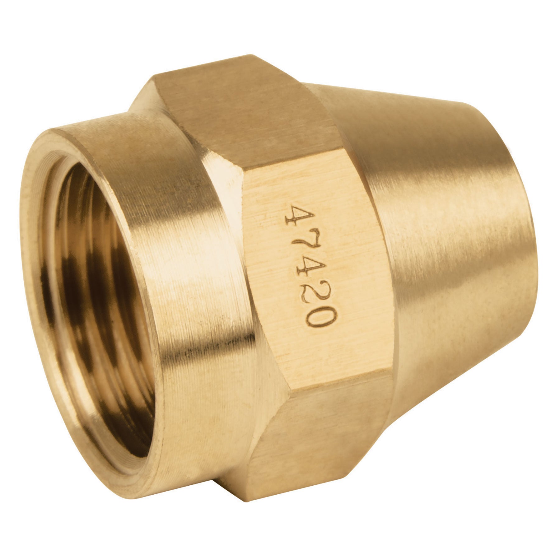 Tuerca cónica de latón 1/2", Foset